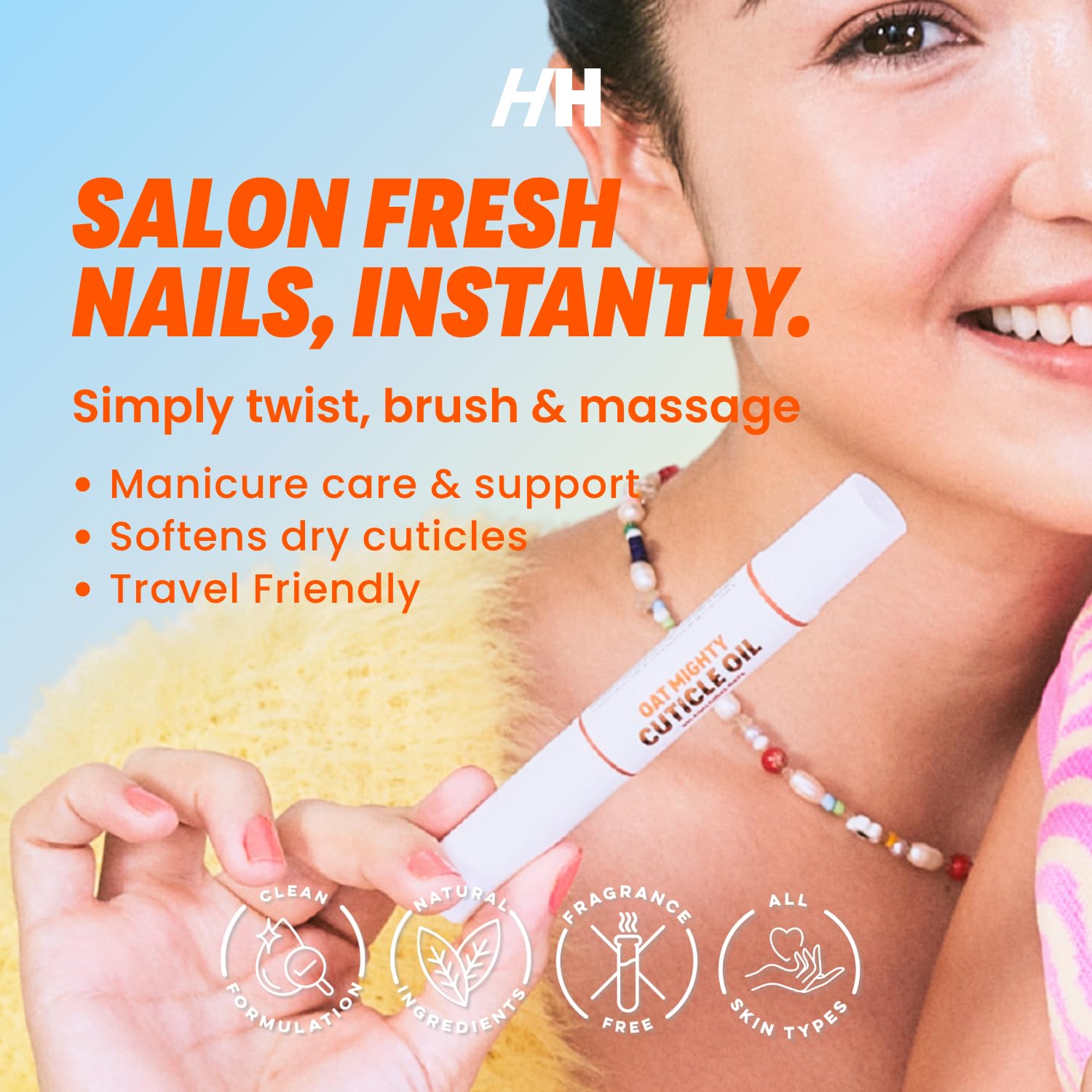 Handmade Heroes 8% Colloidal Oat Cuticle Oil Pen For Dry Cuticles Repair