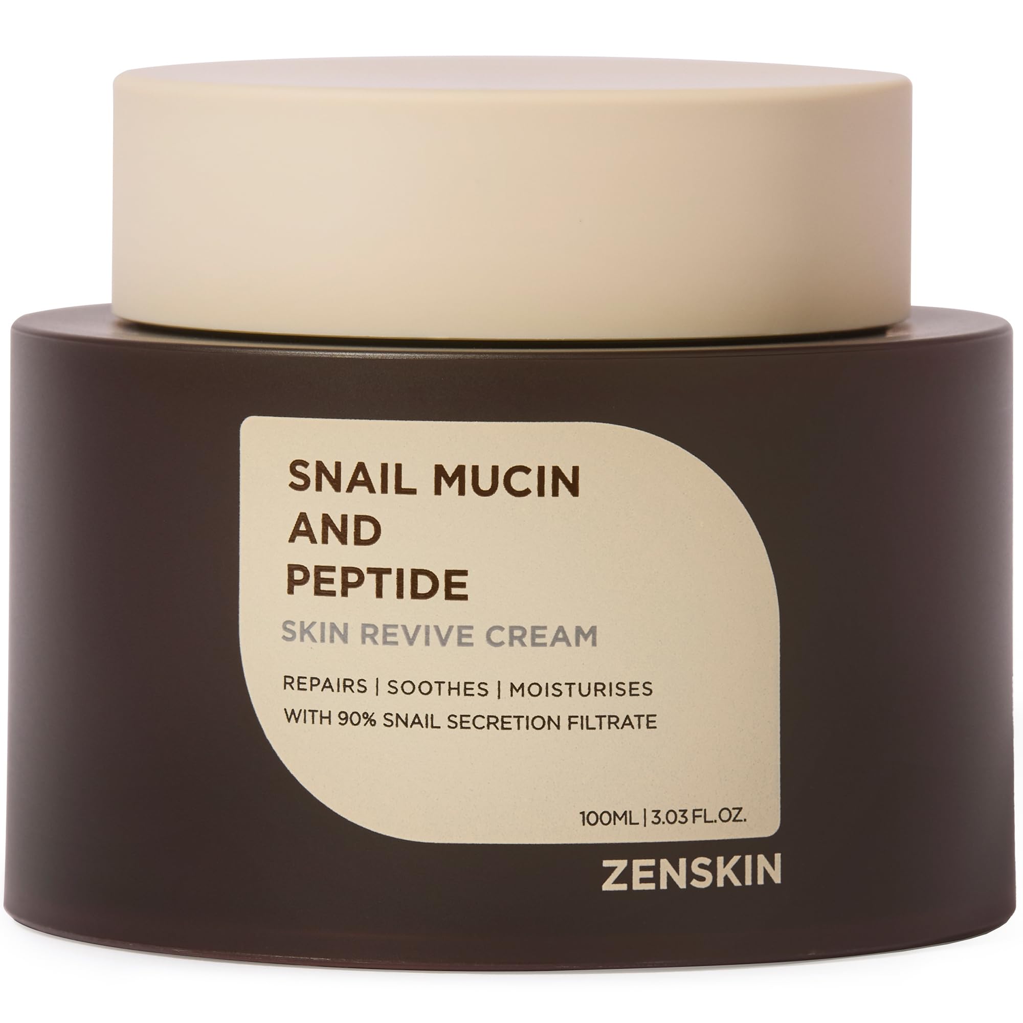 Korean Skin Care Snail Mucin Moisturizer Face Cream - 90% Snail - Product Imagery
