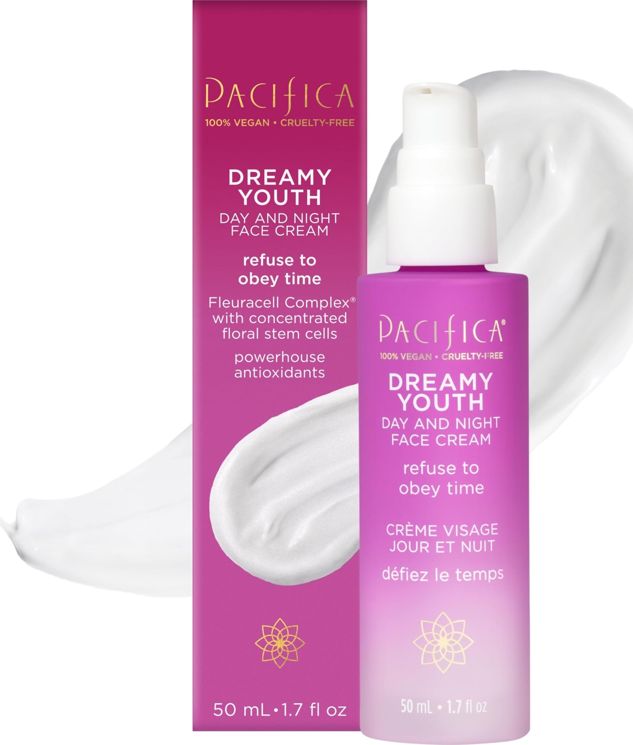 Pacifica Face Moisturizer Lotion - Dreamy Youth Day & Night Face - Product Imagery