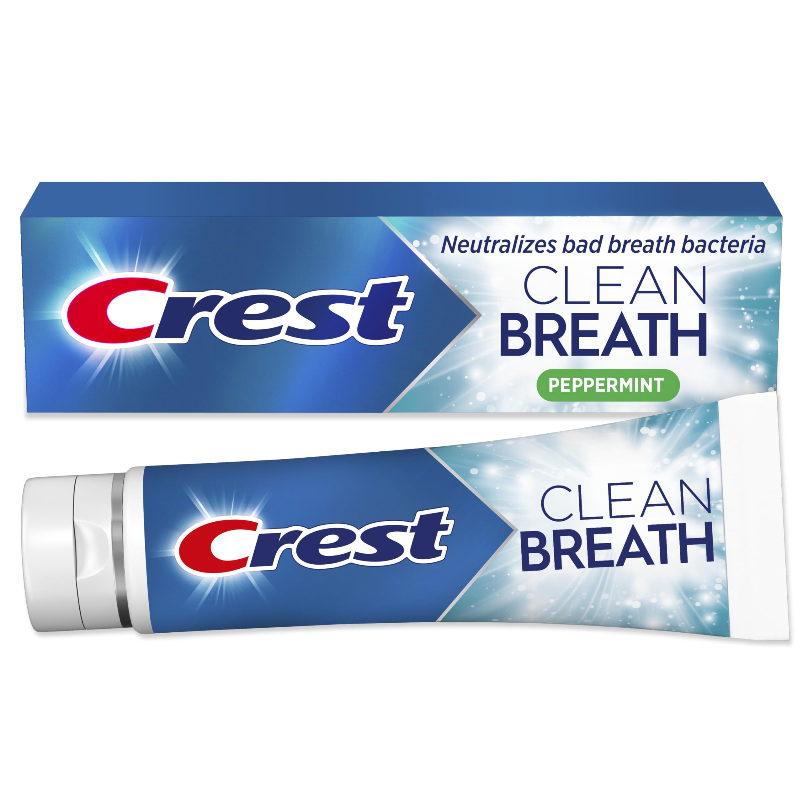 Crest Toothpaste Clean Breath Peppermint 4.6oz – Neutralizes Bad - Product Imagery