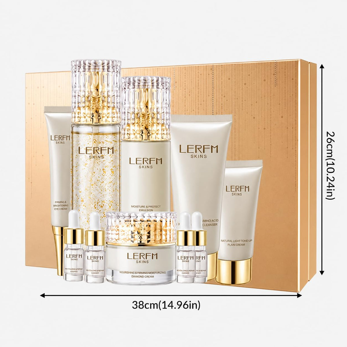 BEAUTYTURESS Anti Aging Skin Care Set - 10pcs - Face Skincare Kit with Collagen - Hydrating & Firming Skin, Include Tone