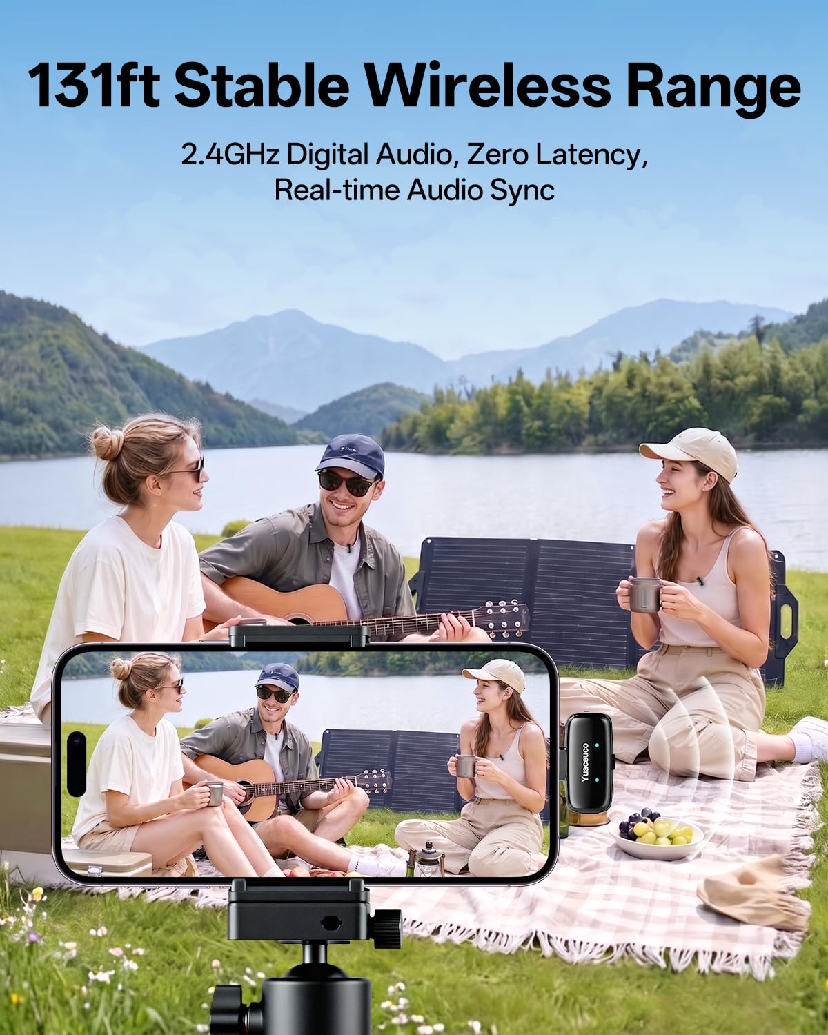 Yuaceuco Mini Wireless Lavalier Microphone for Content Creators – alternate angle