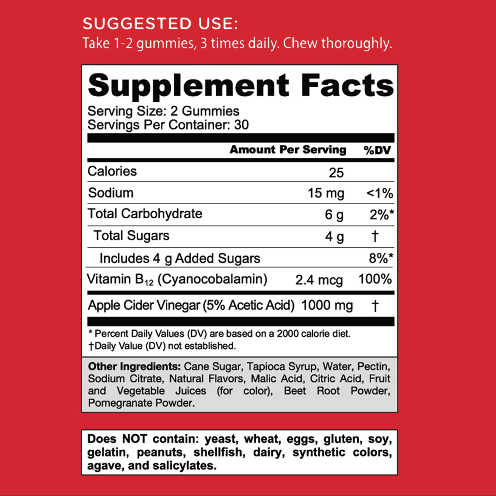 Goli Apple Cider Vinegar Gummies 180ct (3-Pack) + B12