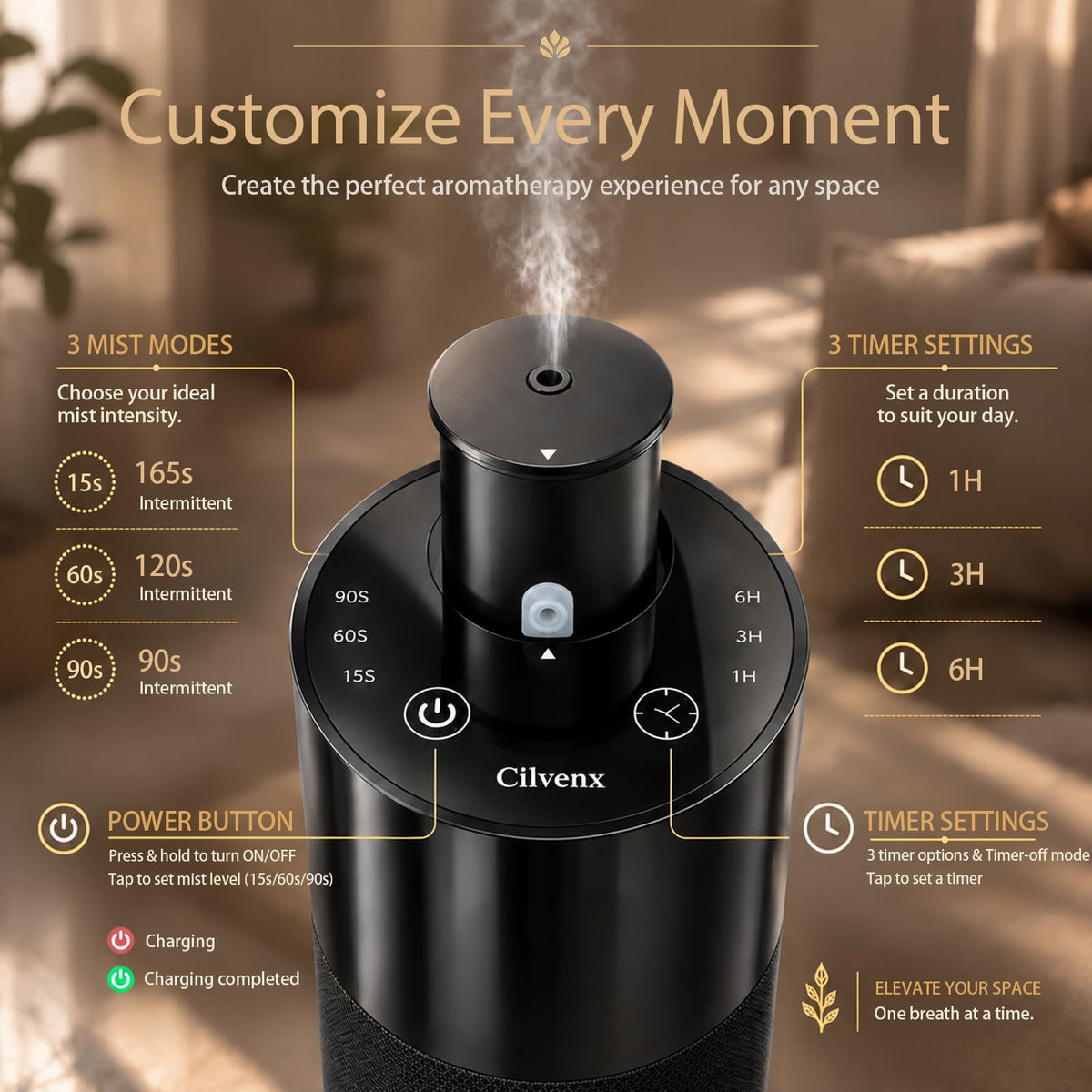 Waterless Essential Oil Diffuser 4 Hotel Inspired Fragrance - Cilvenx Official Imagery - 7