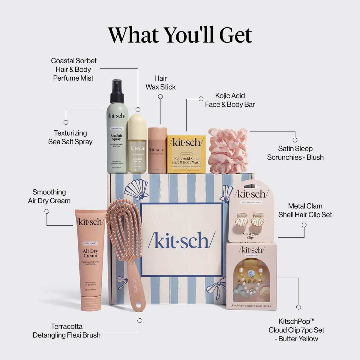 Kitsch Holiday Gift Box 9 Piece Bundle Self Care Gifts for - Kitsch Official Imagery - 4