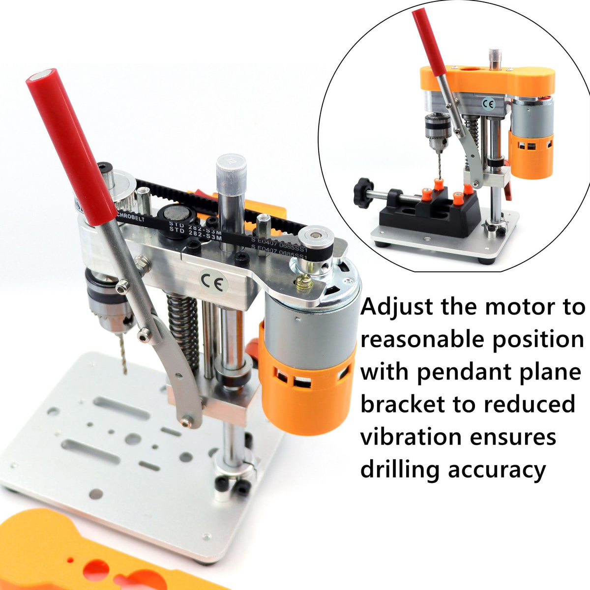 NovelLife Precision Mini Drill Press Benchtop Driller Machine B10 Upgraded – alternate angle
