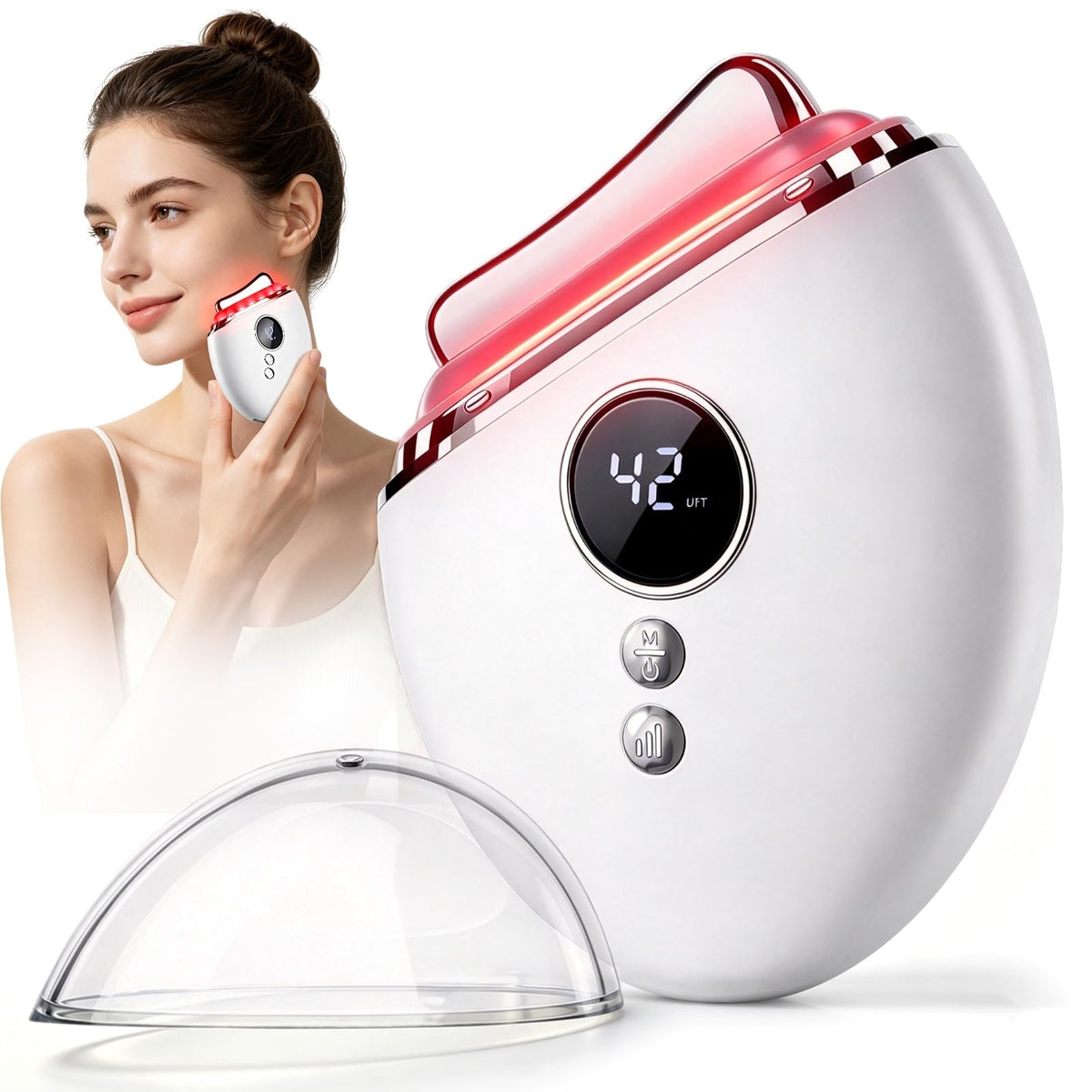 Getwal Electric Gua Sha Facial Massager, Beauty Device with Heat & Vibration for Facial Sculpting,&Lifting, Portable Rel