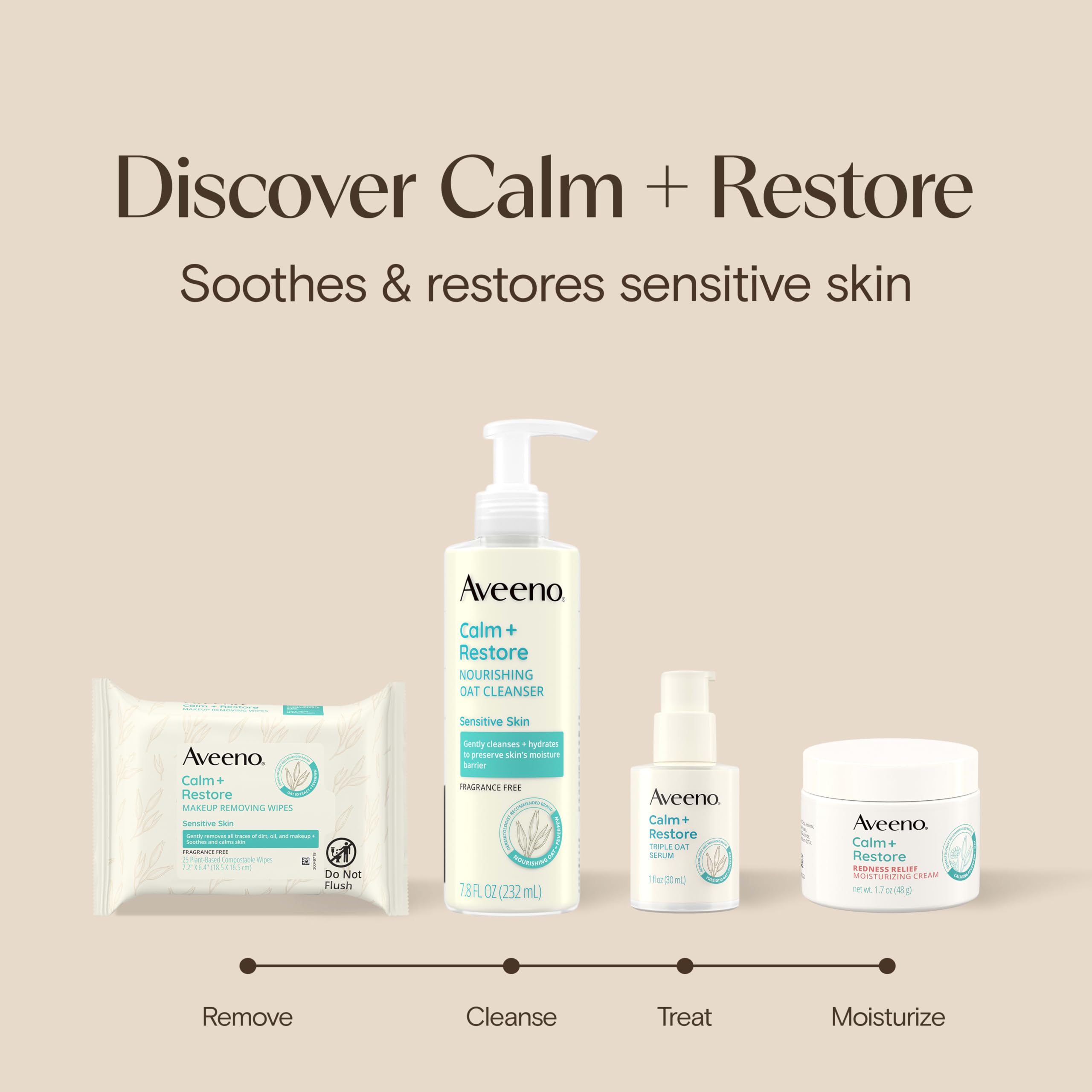 Aveeno Calm + Restore Redness Relief Moisturizing Cream, 1.7 oz