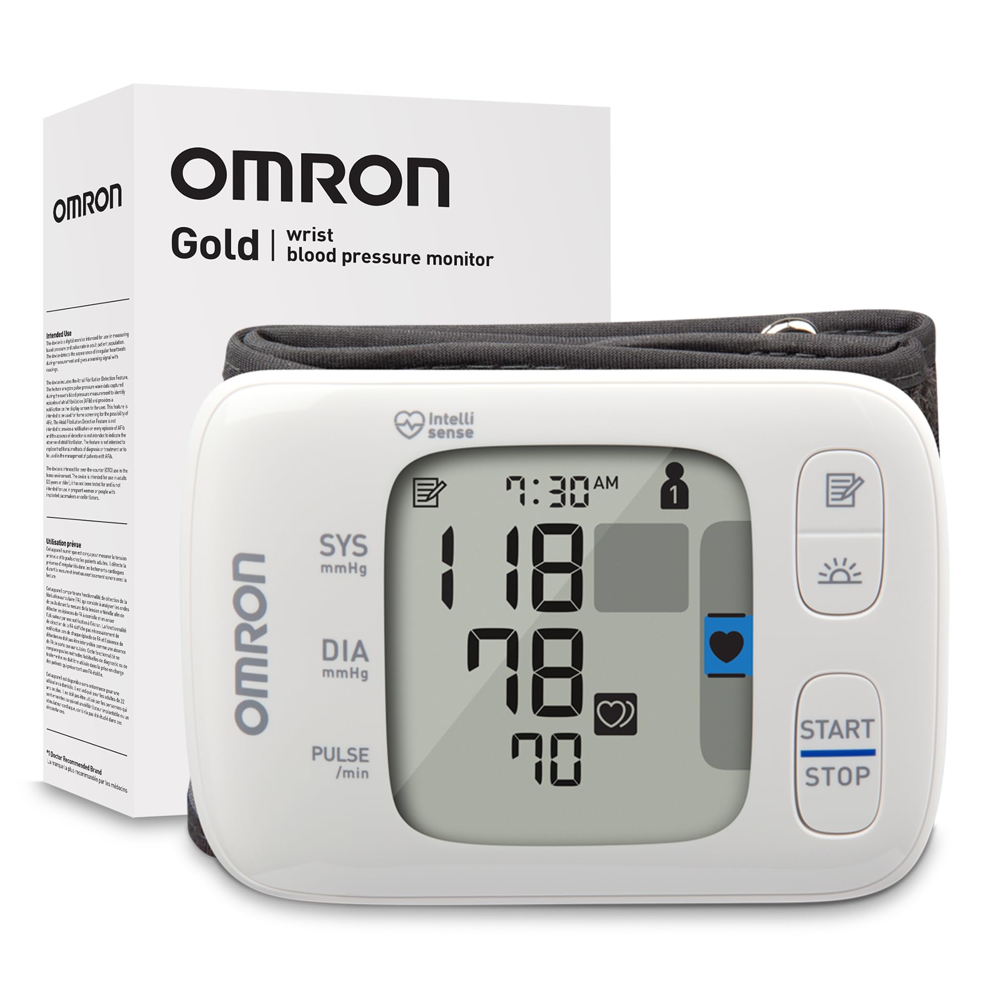 OMRON Gold Wireless Wrist Blood Pressure Monitor for Home Use - Product Imagery