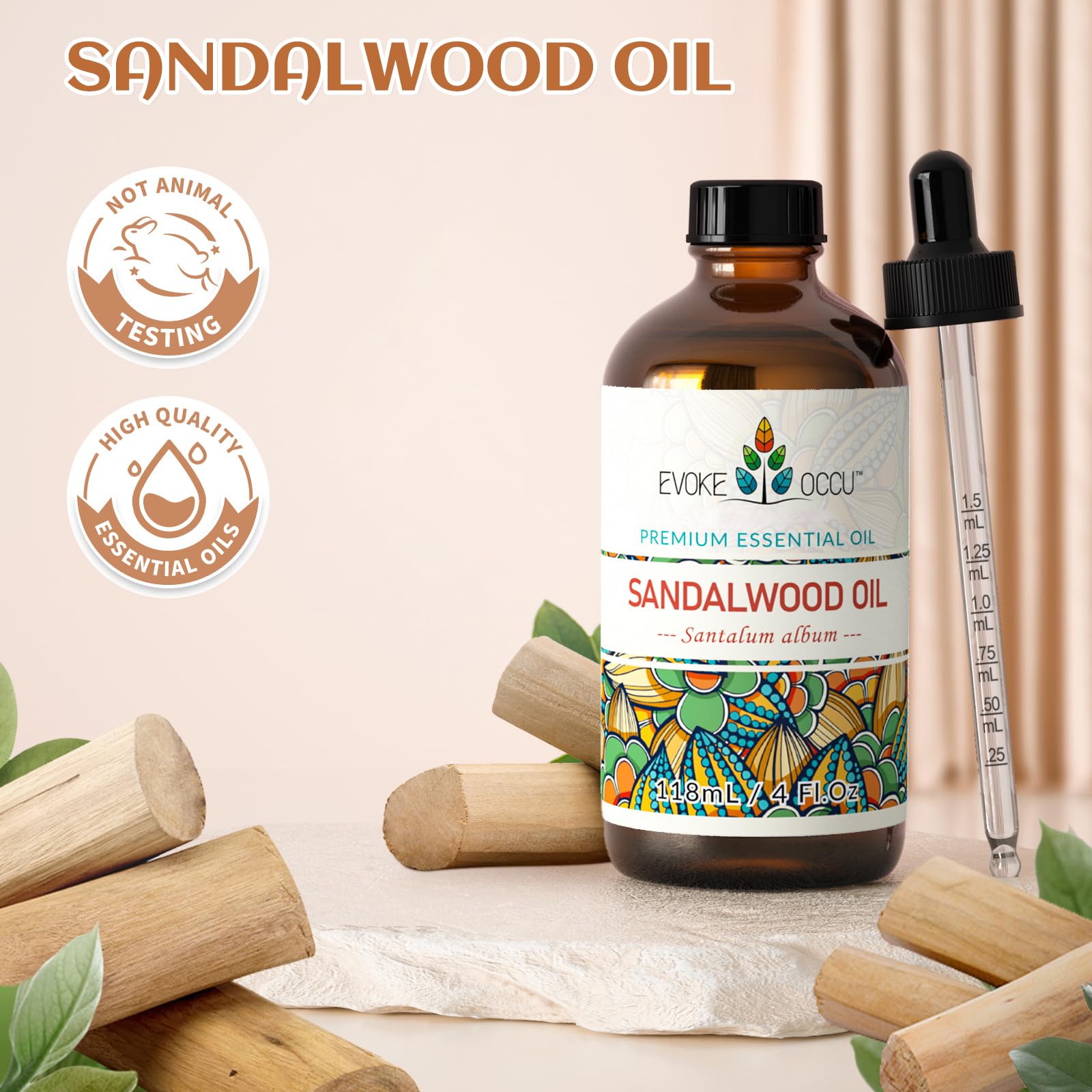 EVOKE OCCU Sandalwood Essential Oil | Skin, Diffuser & DIY