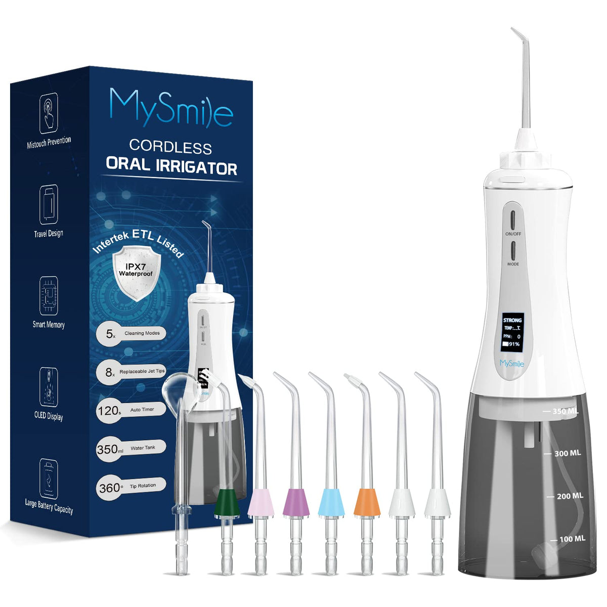 MySmile 350ML Cordless Water Dental Flosser for Teeth - MySmile Official Imagery - 8