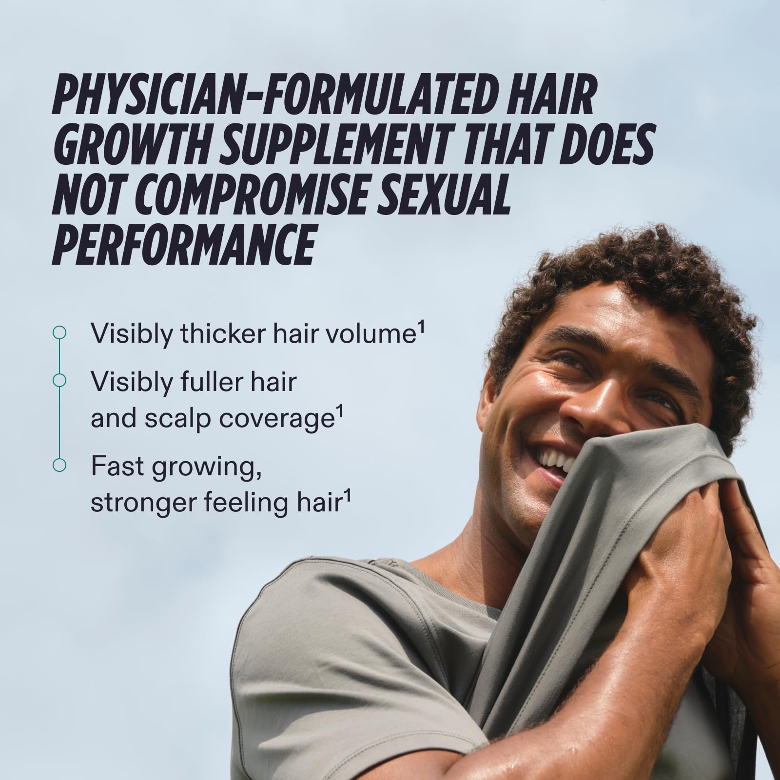 Nutrafol Men hair growth supplements for men aged 18-49, 2-month bundle, showing bottles of topical hair regrowth treatment.