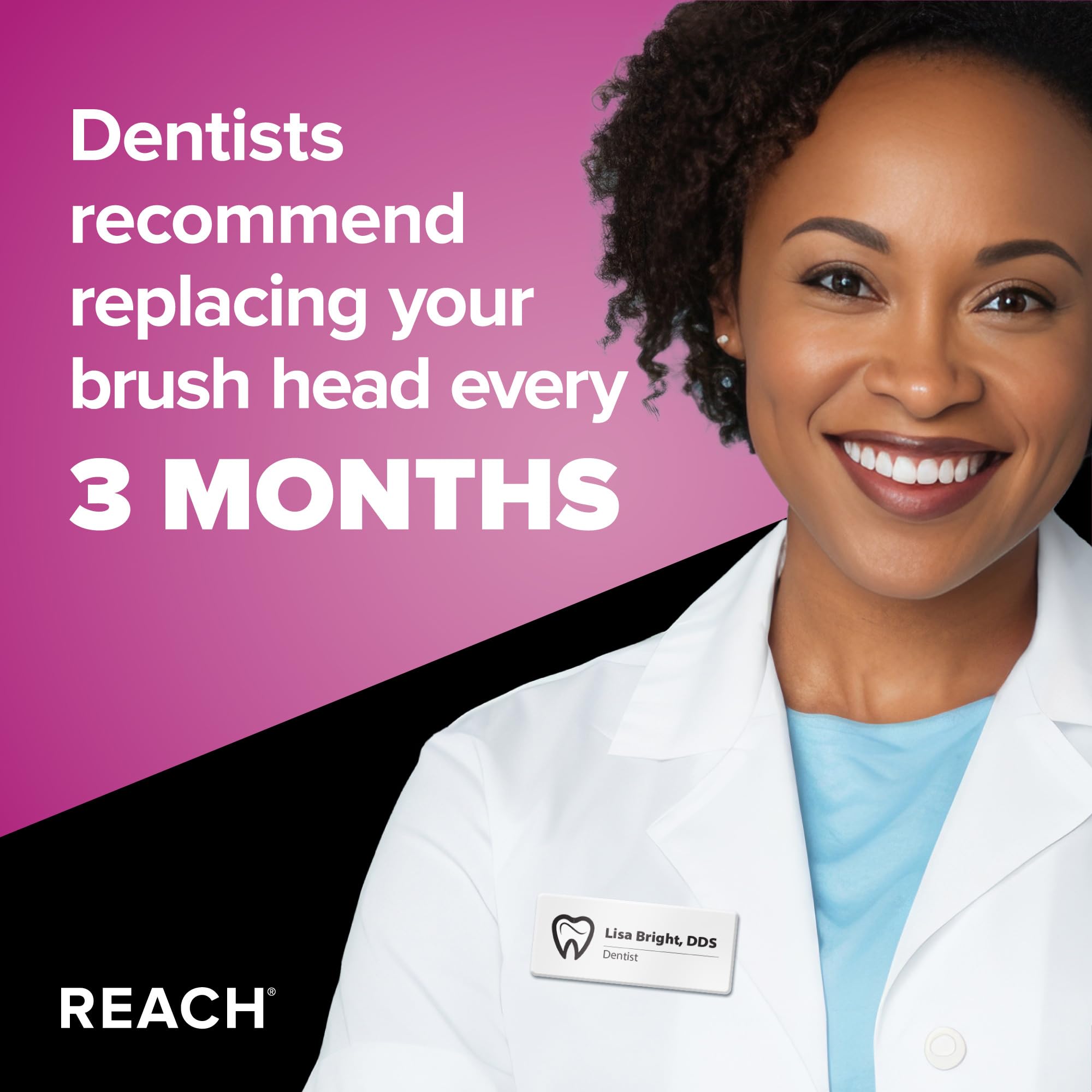 Reach Trios Sensitive replacement heads for Oral-B iO electric toothbrush, designed for gentle cleaning and oral health.