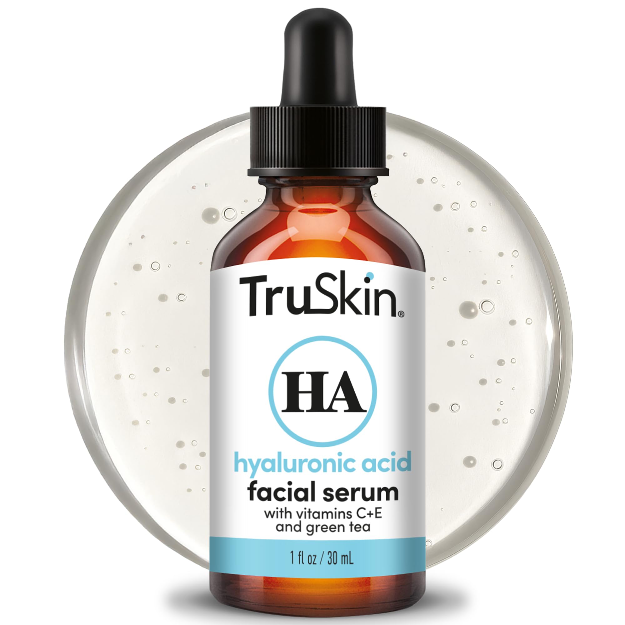TruSkin Hyaluronic Acid Serum for Face for Hydrated, Plumper - Product Imagery