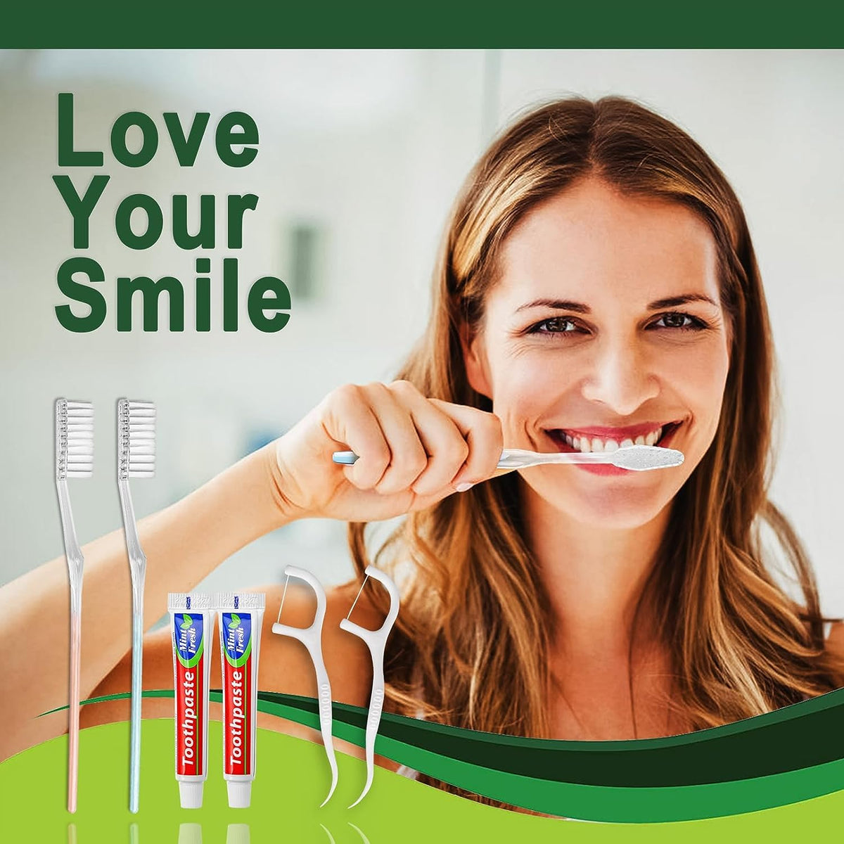 200pcs Disposable Toothbrushes with Toothpaste Floss 2 - HQSLsund Official Imagery - 5