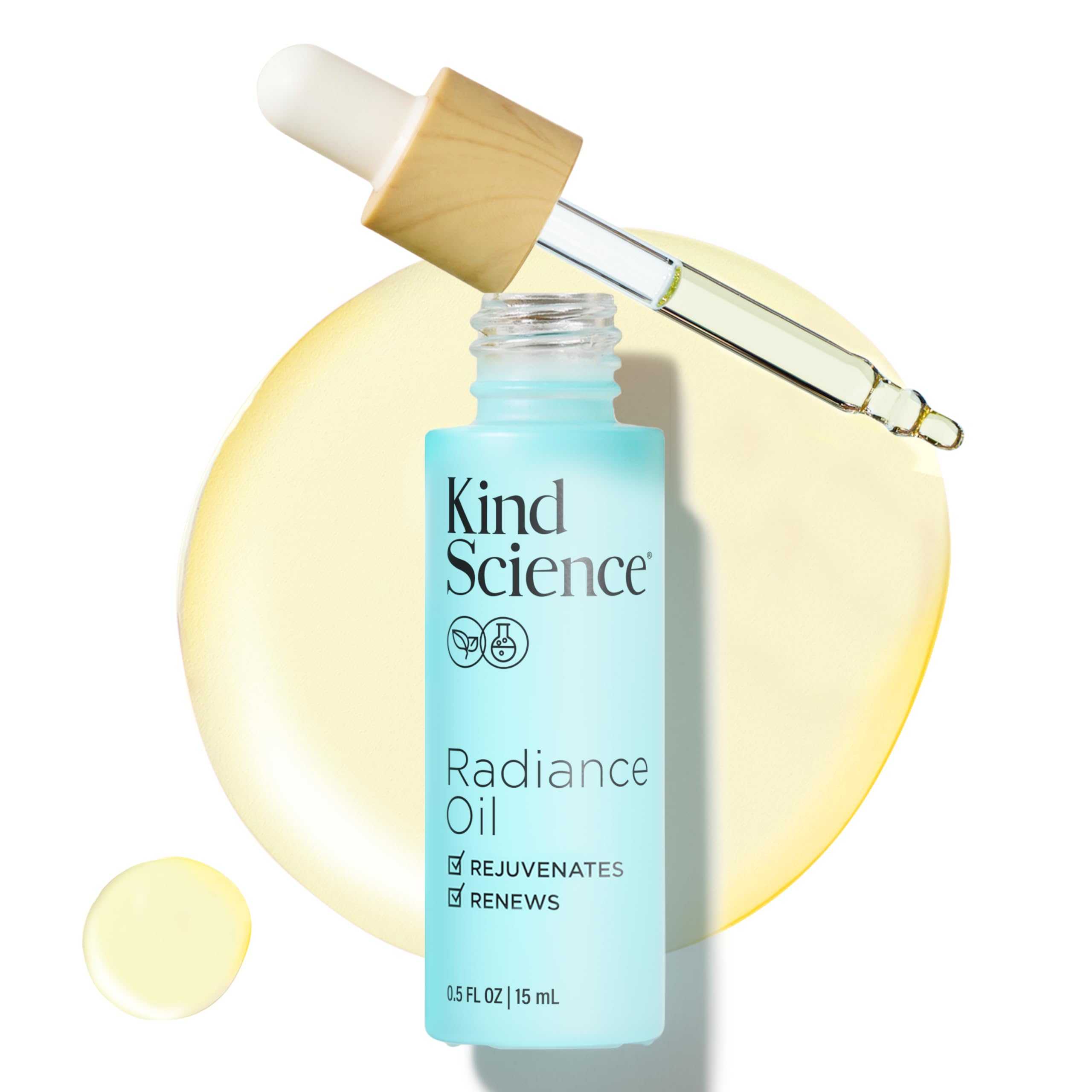Kind Science Radiance Face Oil - Hydrating with Vitamin E, C & - Product Imagery