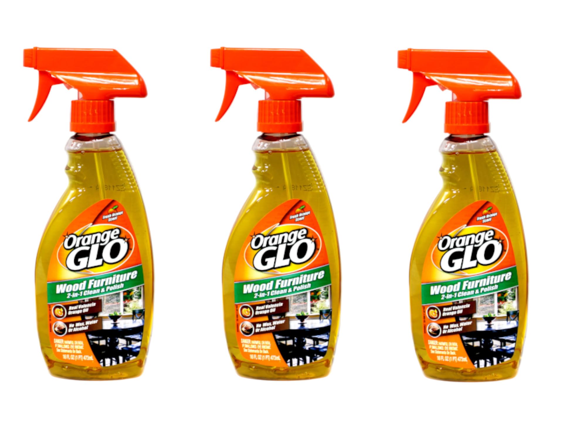 Orange Glo Wood Furniture 2-in-1 Clean & Polish Spray, Fresh - Product Imagery