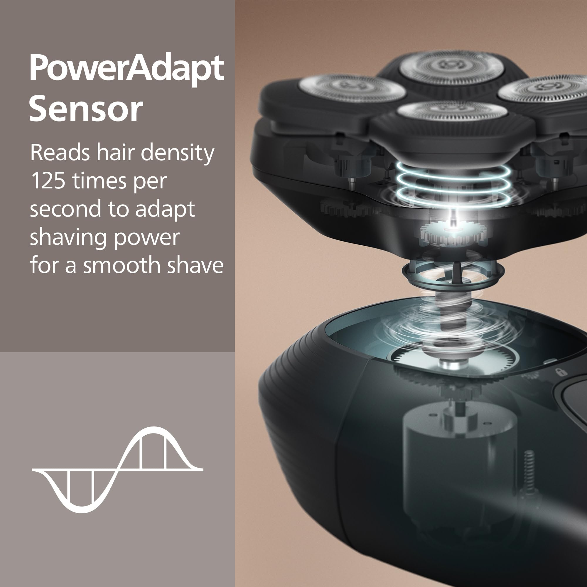 Norelco Philips Norelco Head Shaver Pro 9000 electric shaver with adjustable head for a clean, gentle head shave.