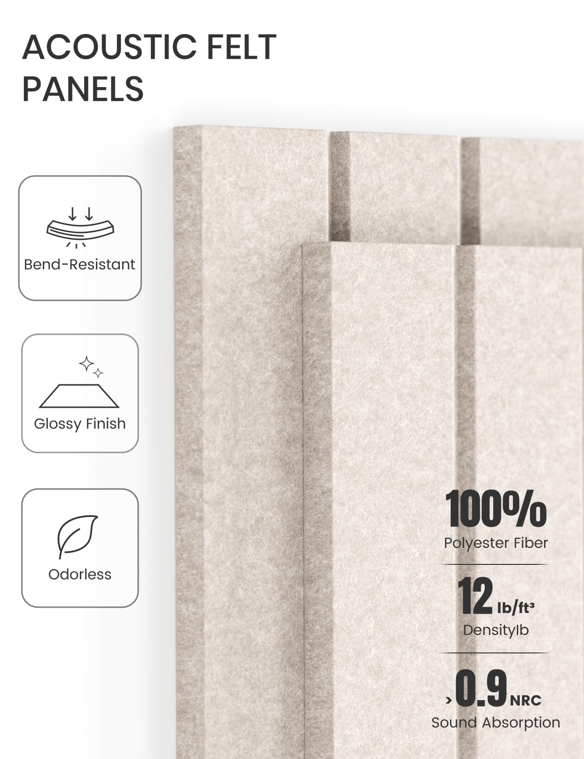 Fluxynara Felt Bulletin Board & Cork Board Alternative 48'' x 36'' – packaging and label