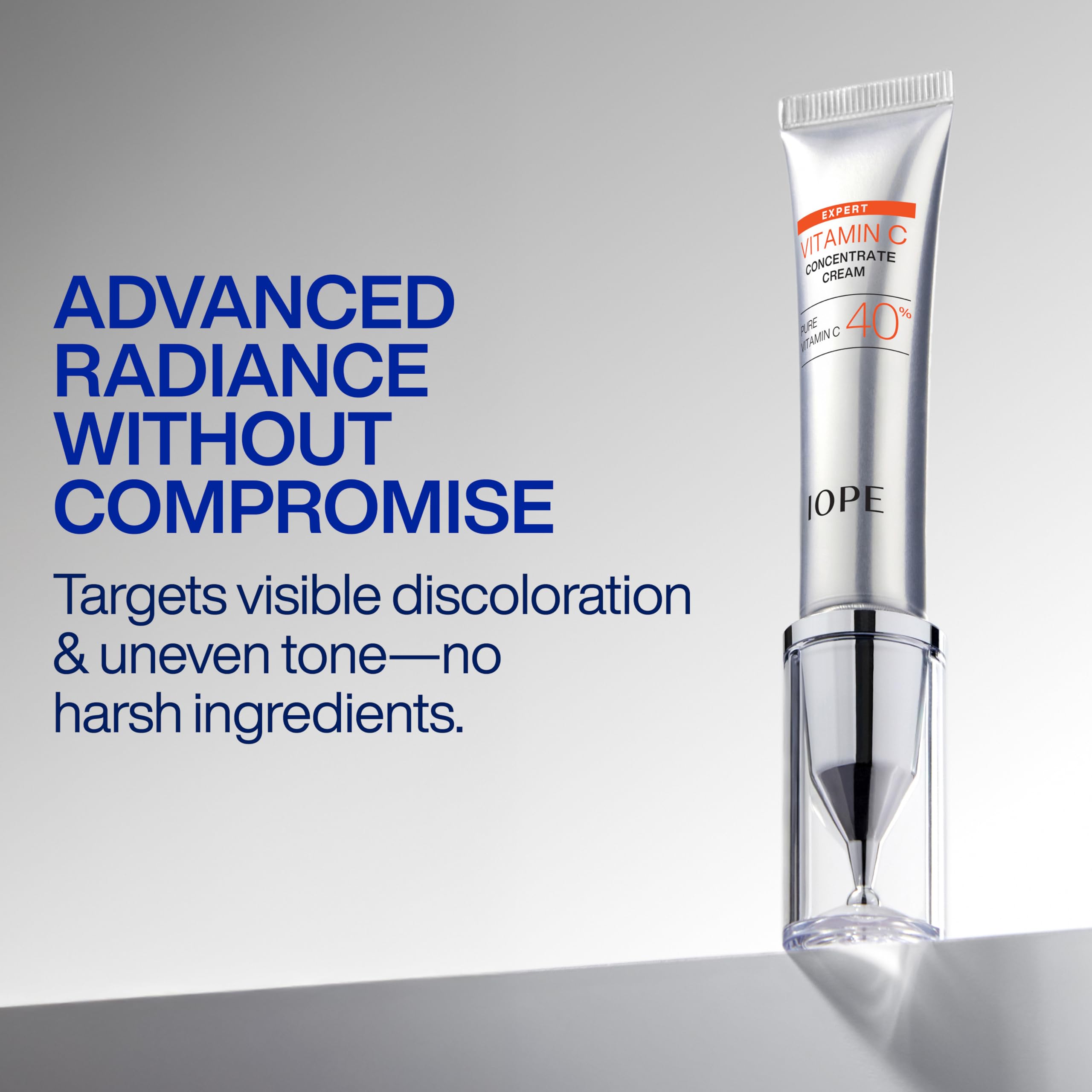 IOPE Expert Vitamin C 40% Concentrate Cream skin moisturizer in 0.67 oz jar, featuring brightening and hydrating properties.
