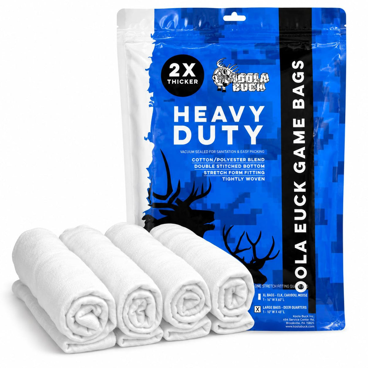 Koola Buck Premium Deer Game Bags | Heavy-Duty Full Body and Quarter Bags