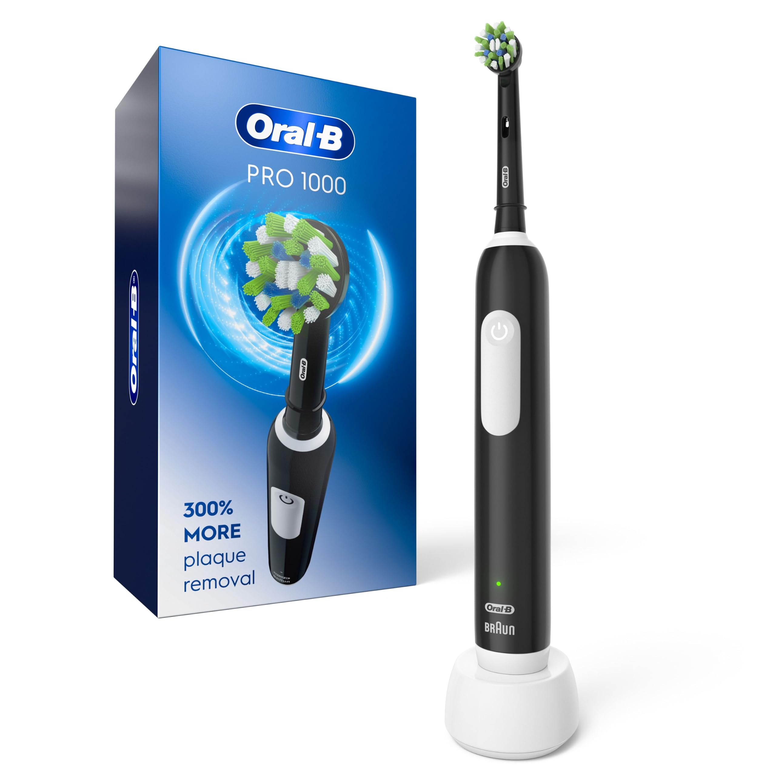 Oral-B Pro 1000 Rechargeable Electric Toothbrush, Black - Product Imagery