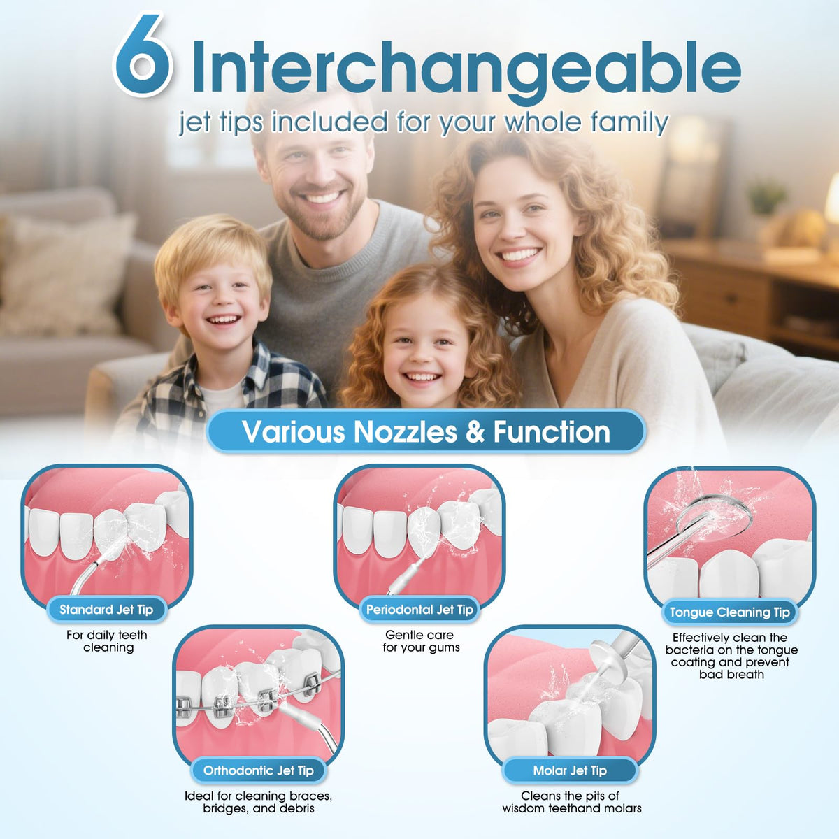 Water Flosser for Teeth Rechargeable Cordless Portable Oral - Cemobene Official Imagery - 6