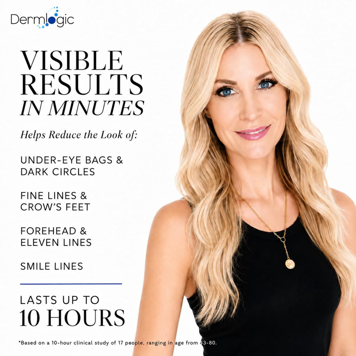 Dermlogic Under Eye Puffiness & Dark Circles Rapid Treatment- Instantly Reduces the Appearance of Puffy Eye Bags, Crow’s
