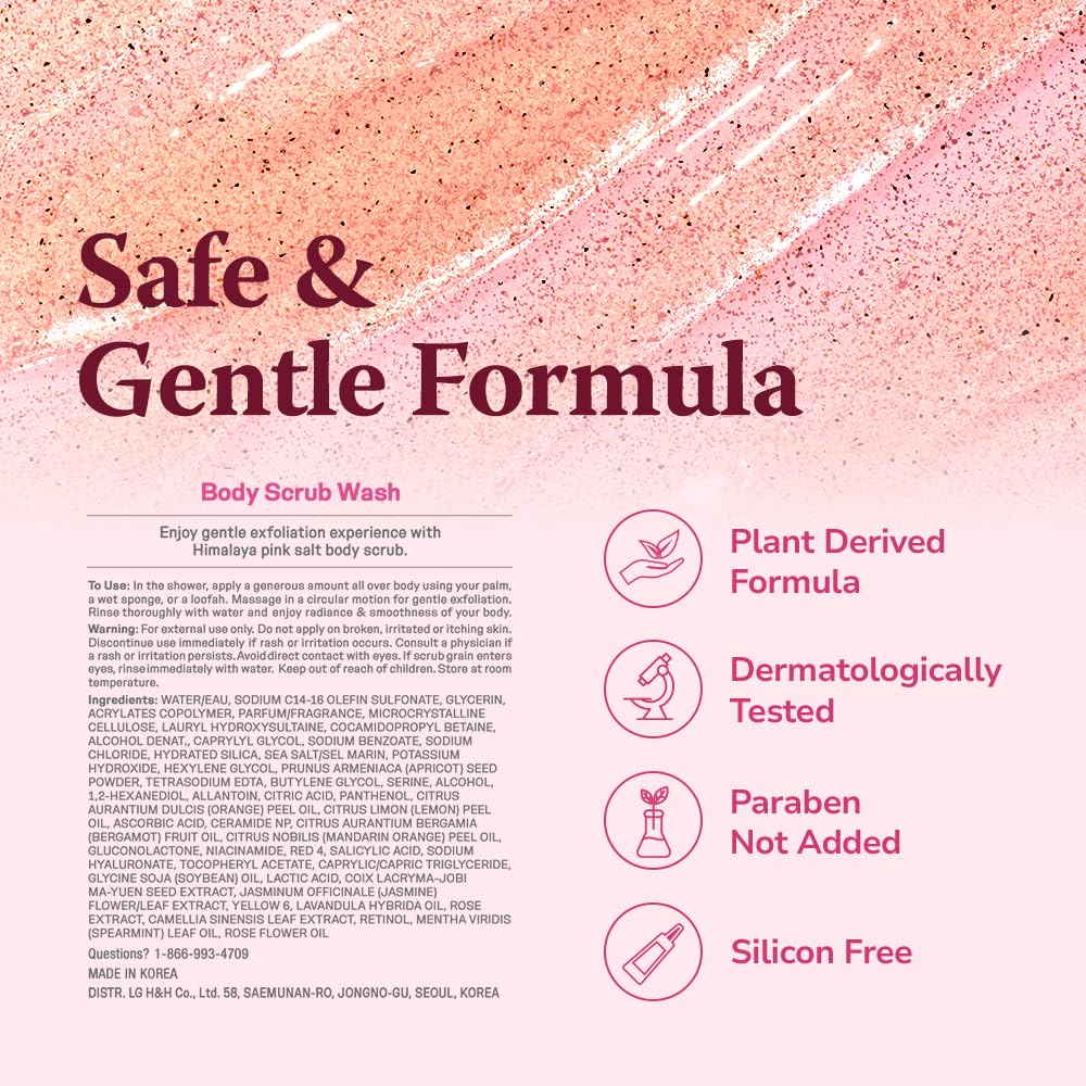 HIMALAYA PINKSALT Daily Scrub & Body Wash 21.1oz – alternate angle