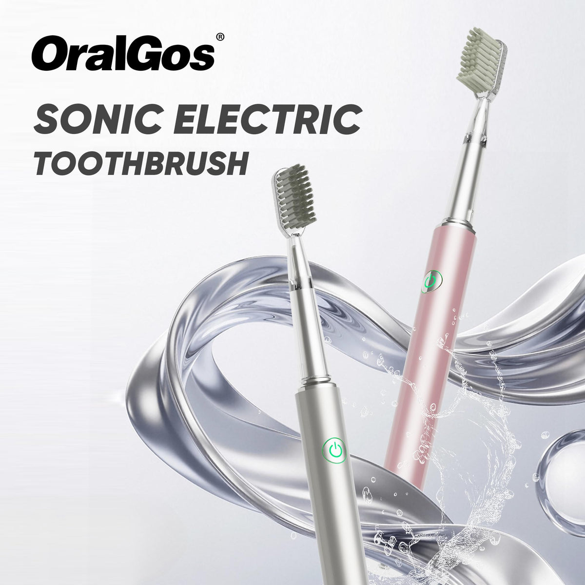 OralGos Sonic Adults Toothbrush Electric Toothbrush with 4 - Premium Selection Official Imagery - 4