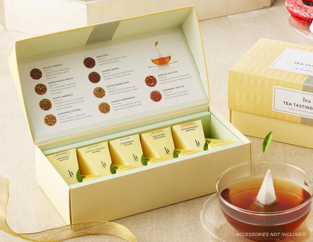 Tea Forte Tea Sampler, 10 Pyramid Infuser Bags, Premium Tea Gift Set – product photo (Tea Samplers)