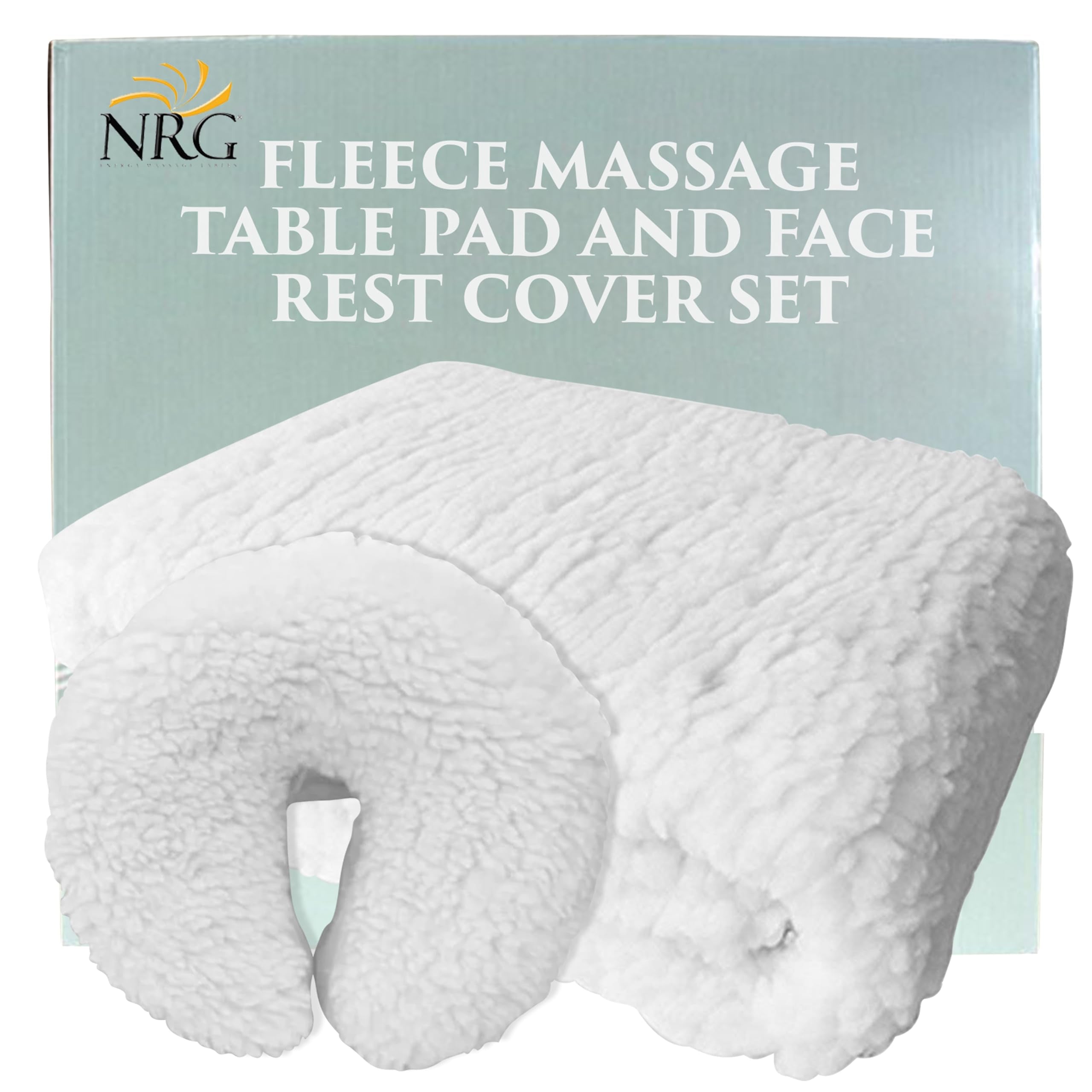 Fleece Massage Table Pad & Face Cradle Cover By NRG - Hypoallergenic Fleece Massage Pad Cushion & Face Cradle Cushion for Massage Tables & Esthetician Beds - Soft Thick Hypoallergenic Fleece