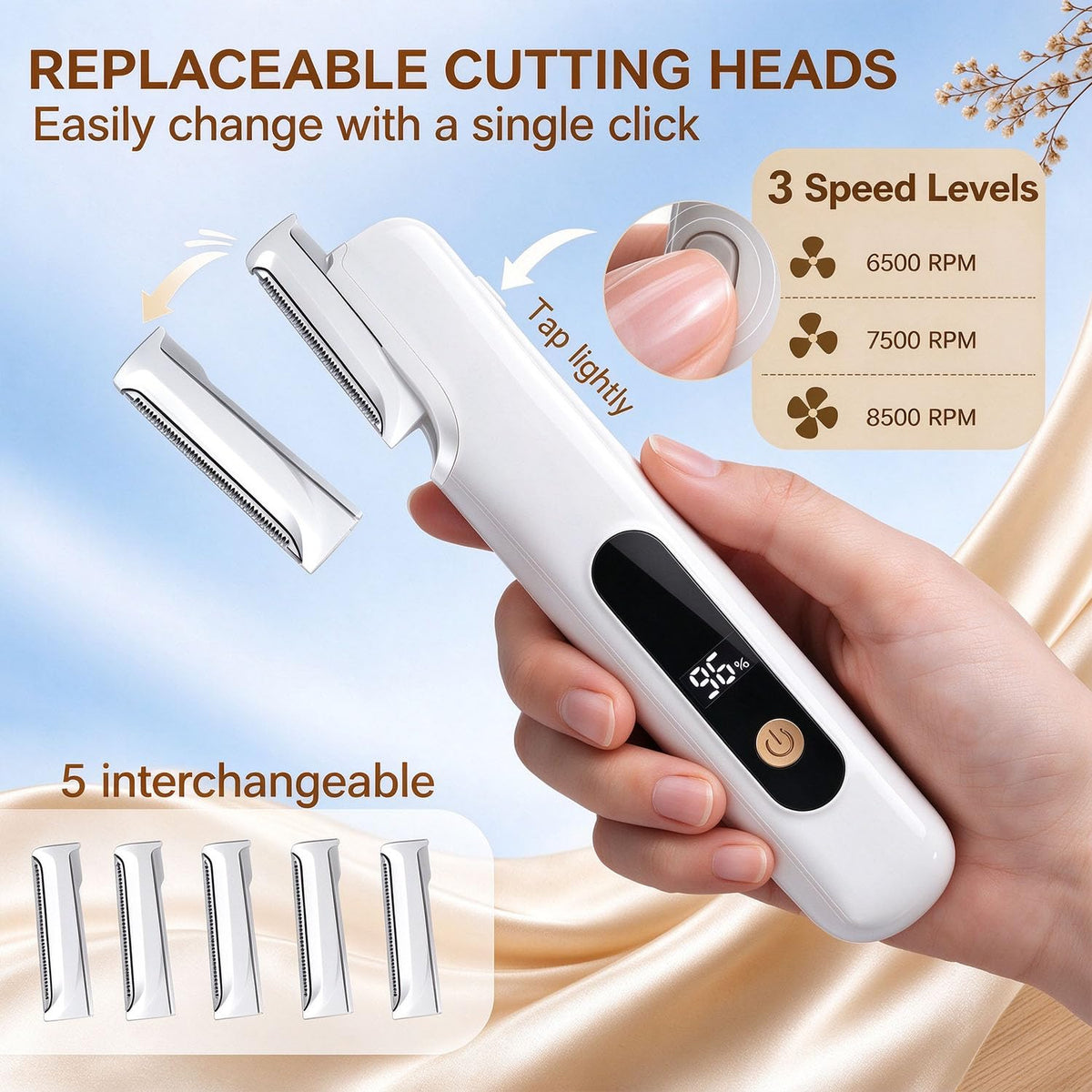 Sonic Dermaplane Razor for Women Face Facial Dermaplaning - ZSLAWON Official Imagery - 5