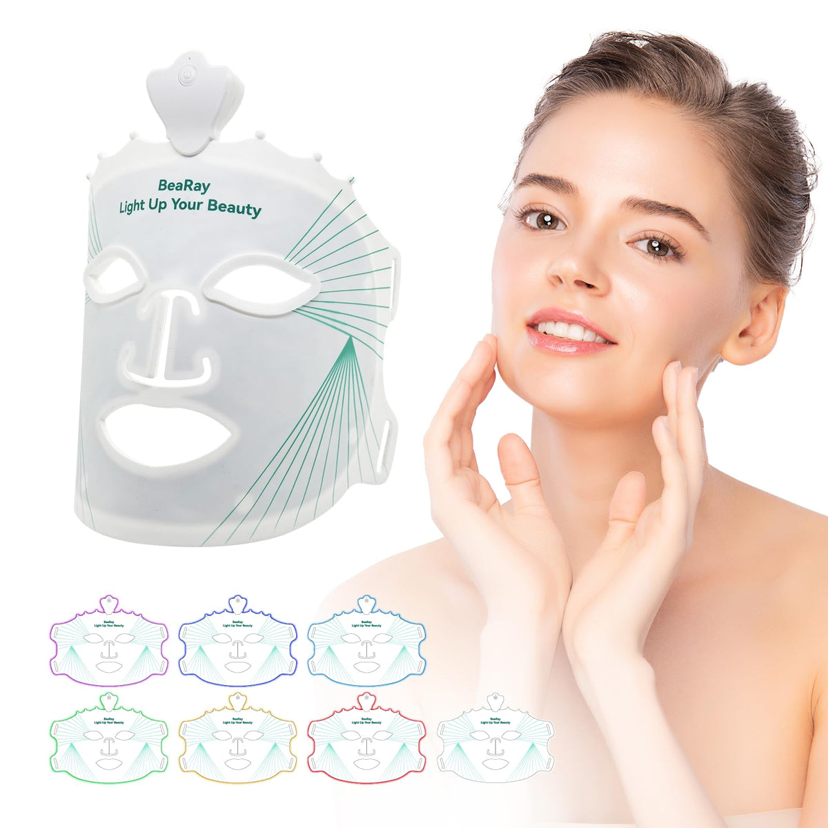 Red Light Therapy Mask for Face Non Medical LED Light Device - BeaRay Official Imagery - 2