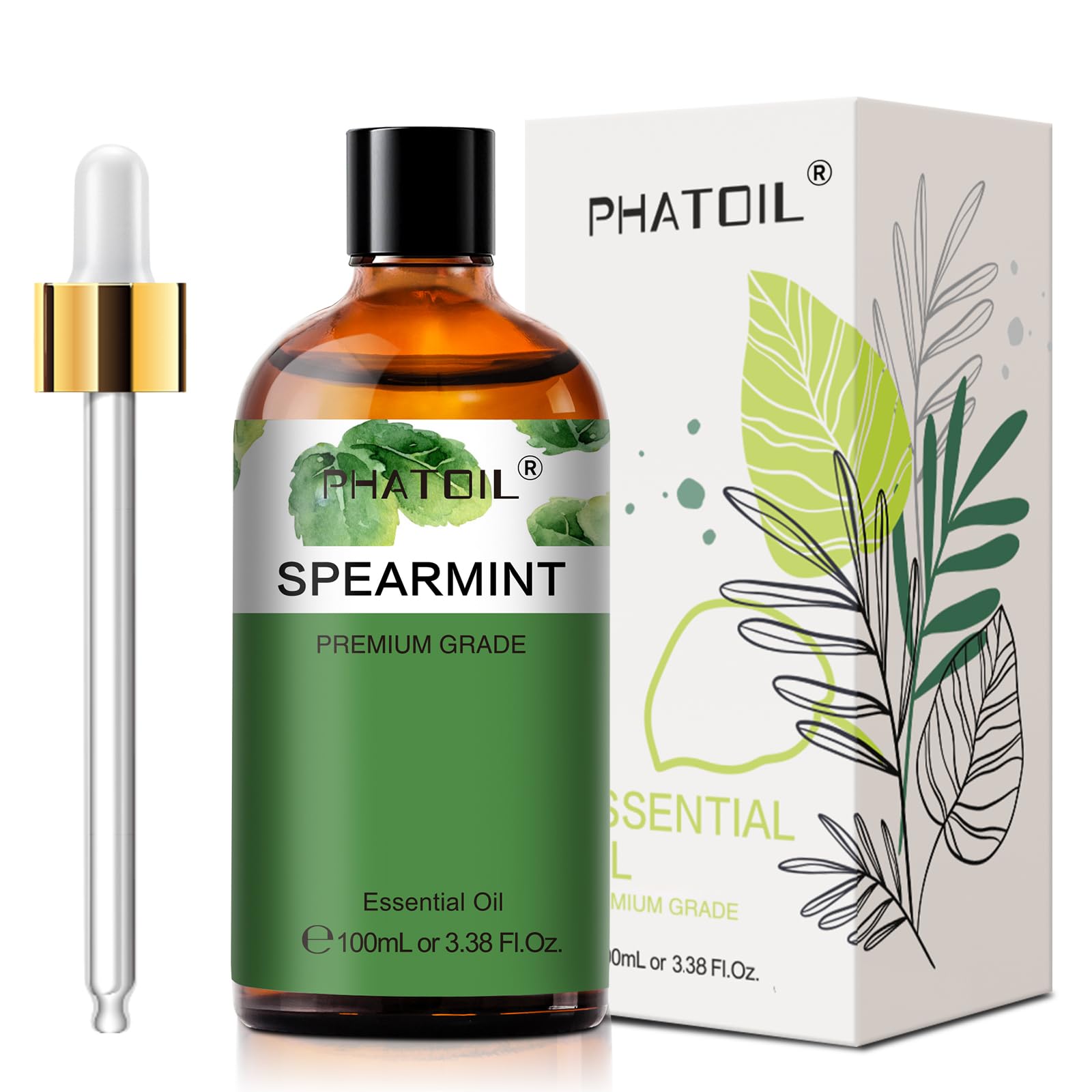 Spearmint Essential Oil for Diffuser Aromatherapy, Soap Making 3.38fl.oz