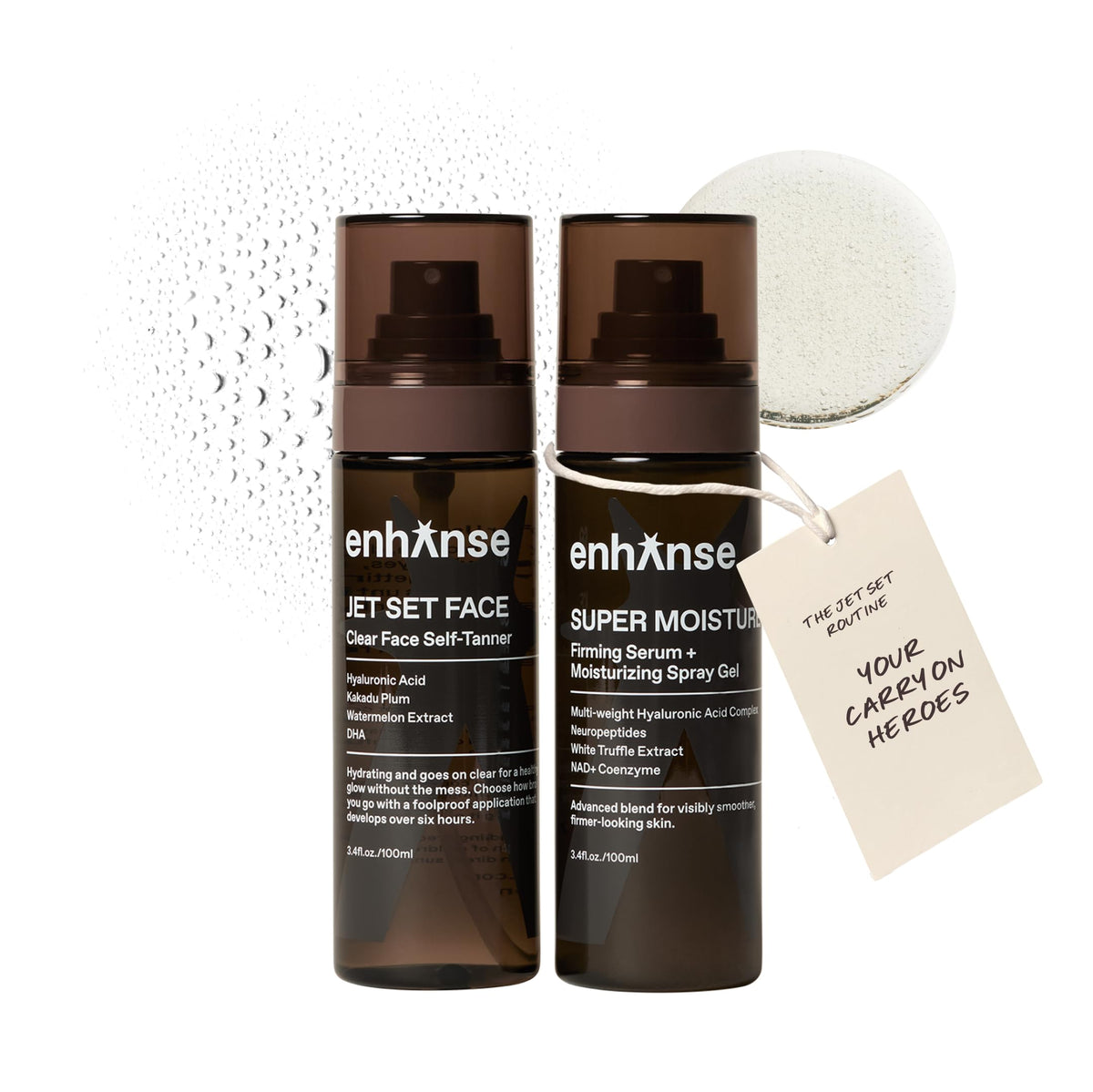 The Jet Set Routine Self Tanner Serum Gift Set for Men 2 Pc - ENHANSE Official Imagery - 2