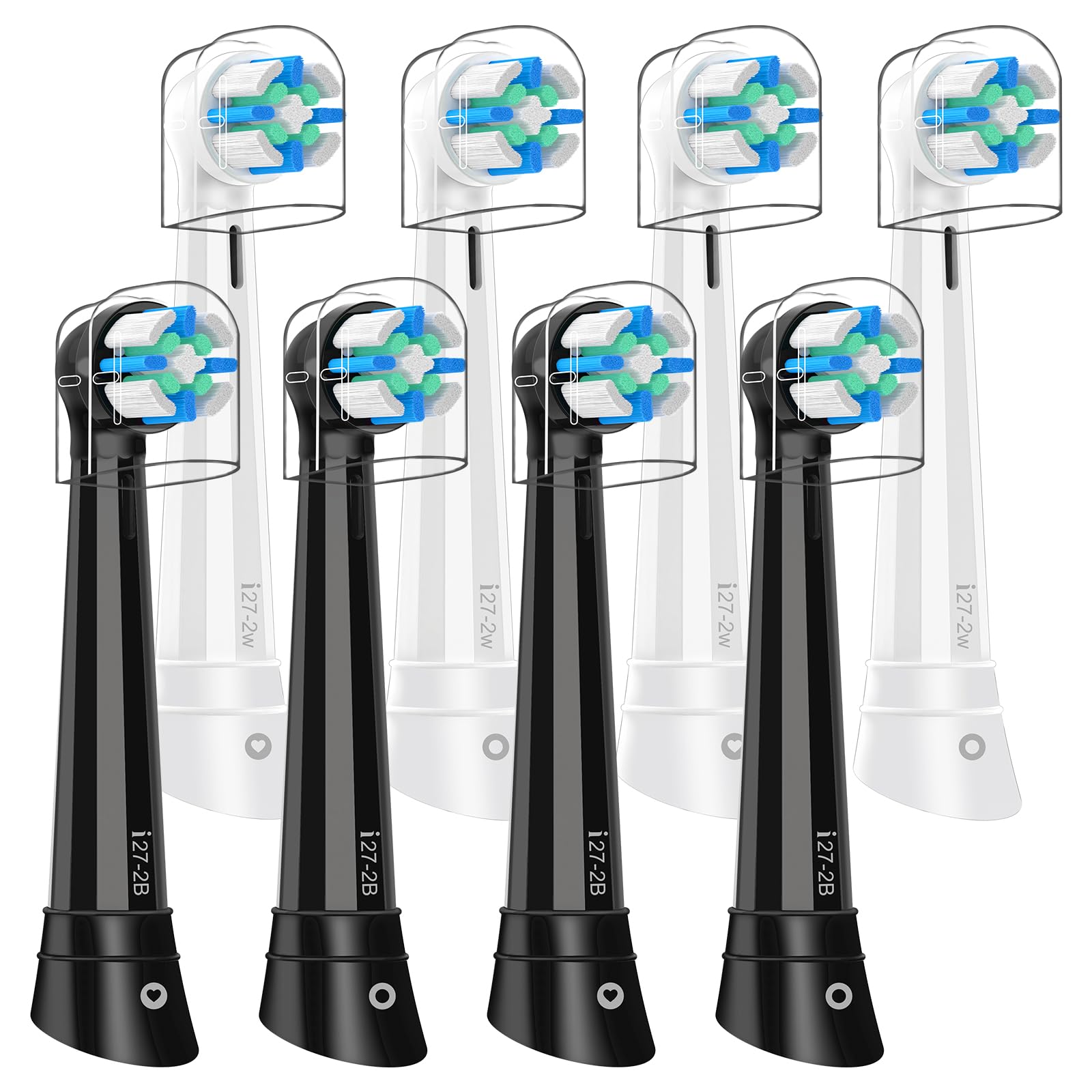 8 Pack IO Replacement Heads Compatible with Oral B iO Electric - Product Imagery