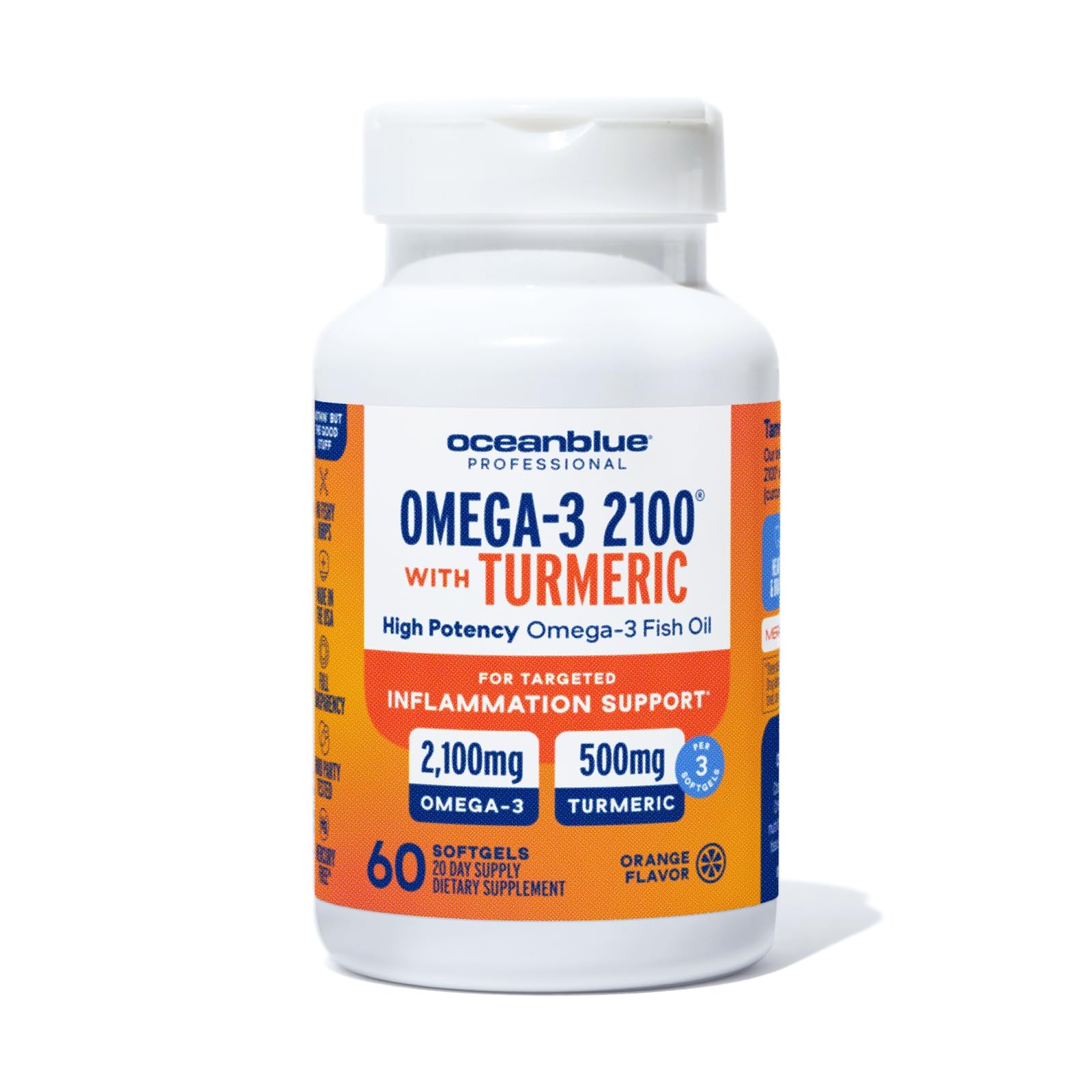 Oceanblue Omega-3 2100 with Turmeric - 60 Softgels (30 Servings) - Product Imagery