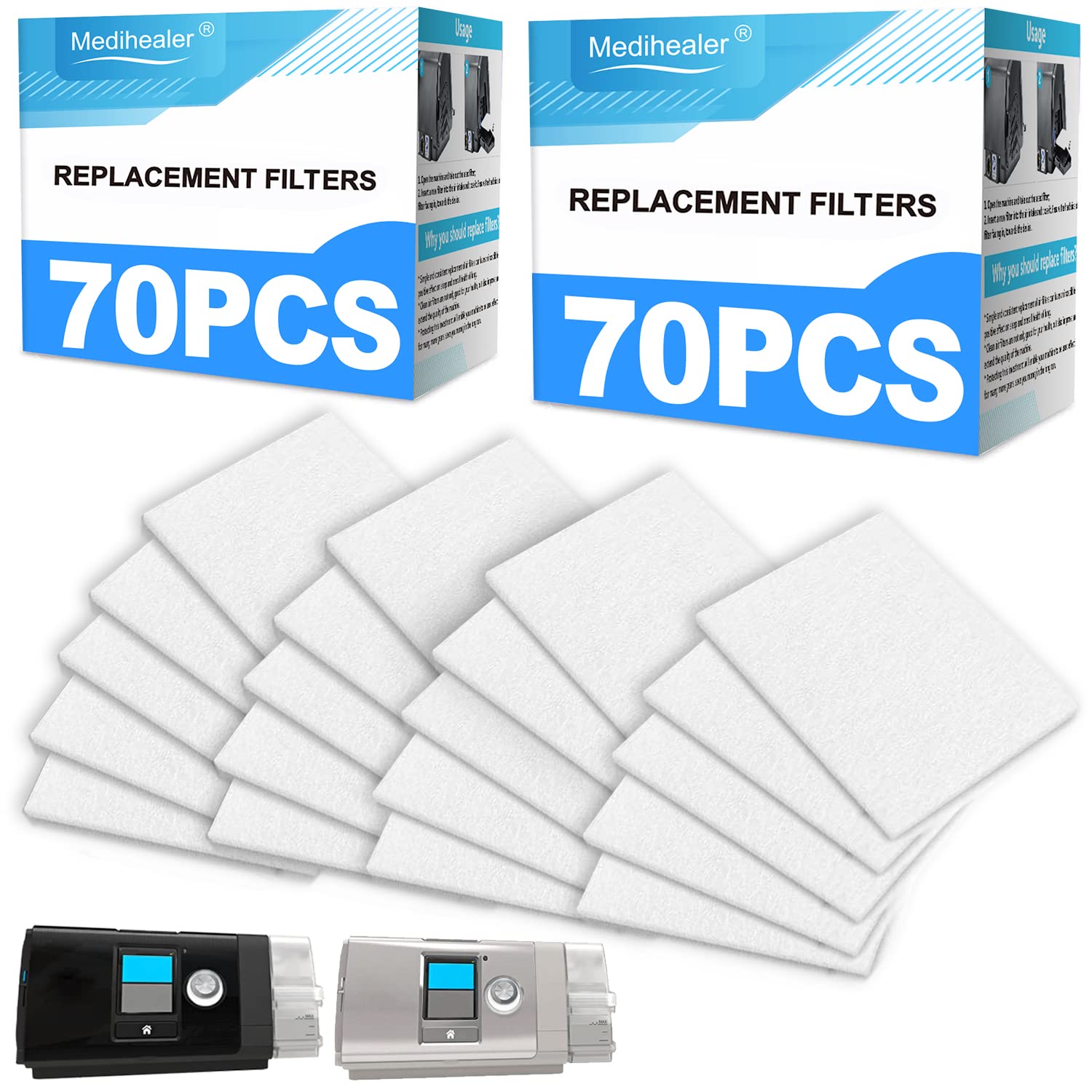 140 PCS Medihealer CPAP Filters(Six-Year-Supply) - Premium - Product Imagery