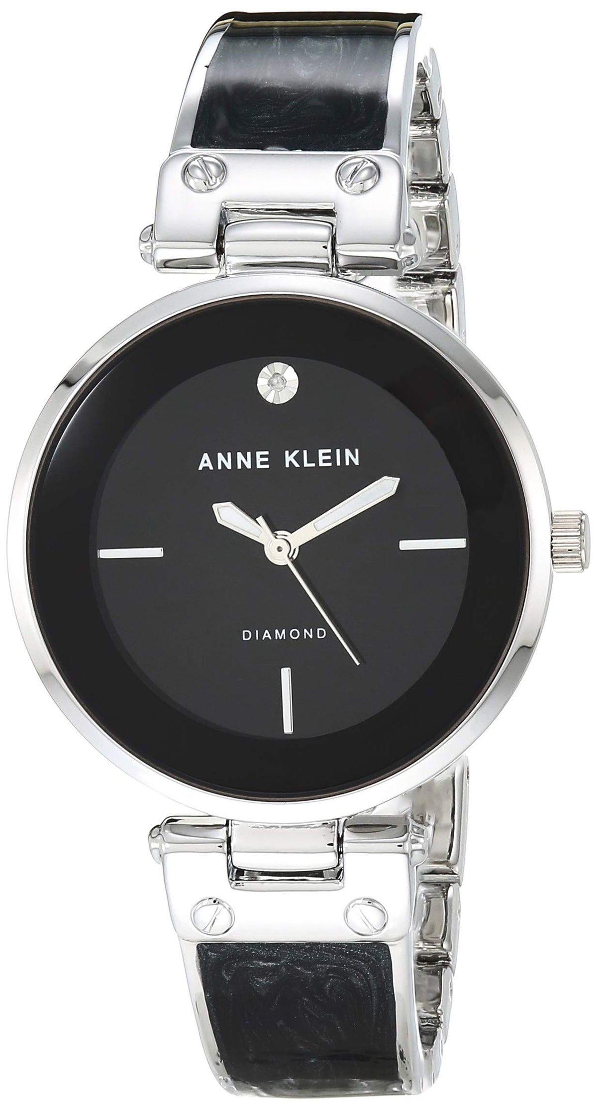 Anne Klein Women's Genuine Diamond Dial Bangle Watch – packaging and label