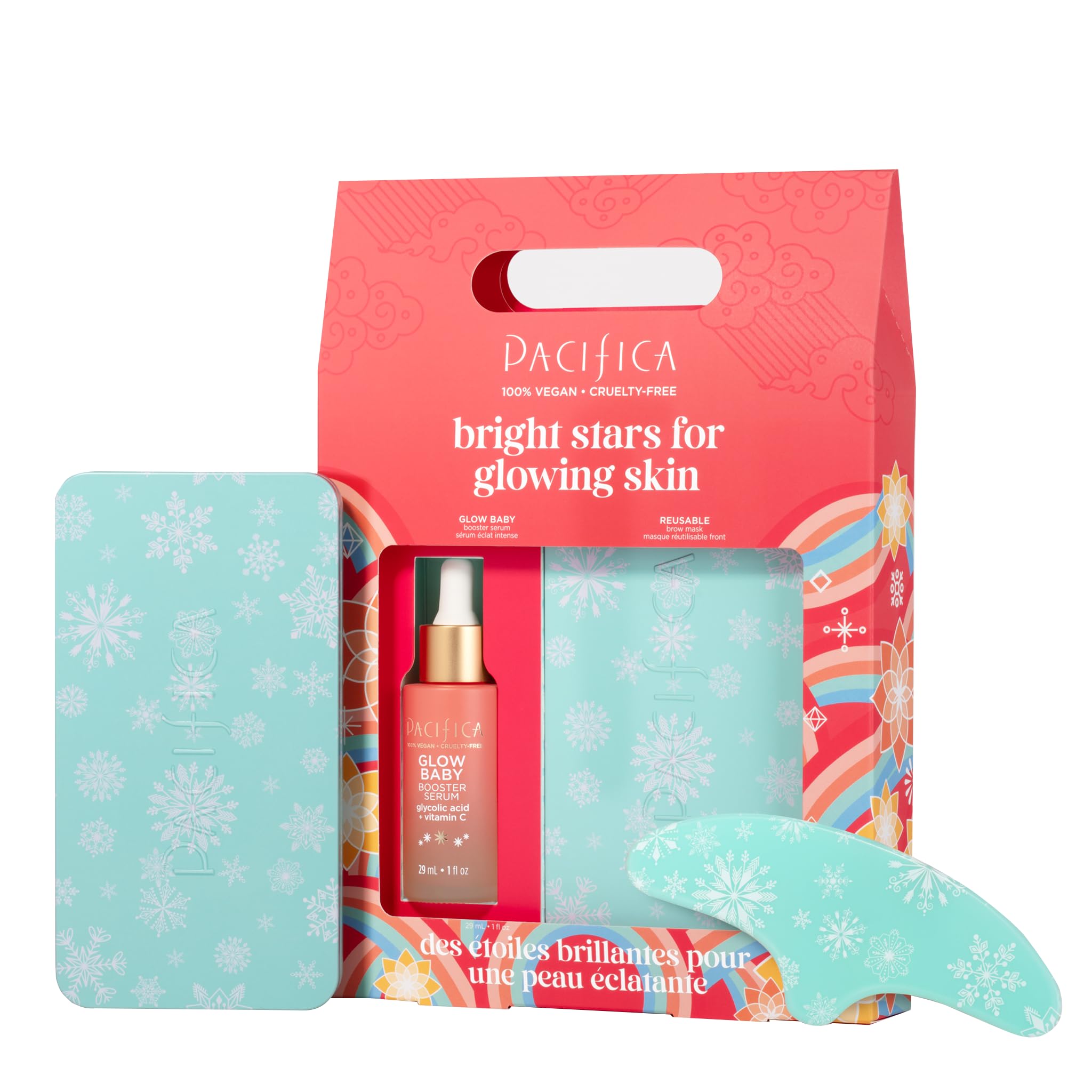 Pacifica Glow Baby Brightening Serum & Reusable Face Mask Set – - Product Imagery