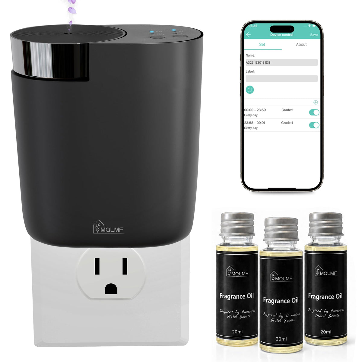 Waterless Plug in Diffuser Essential Oil Plug In Wall - MQLMF Official Imagery - 1