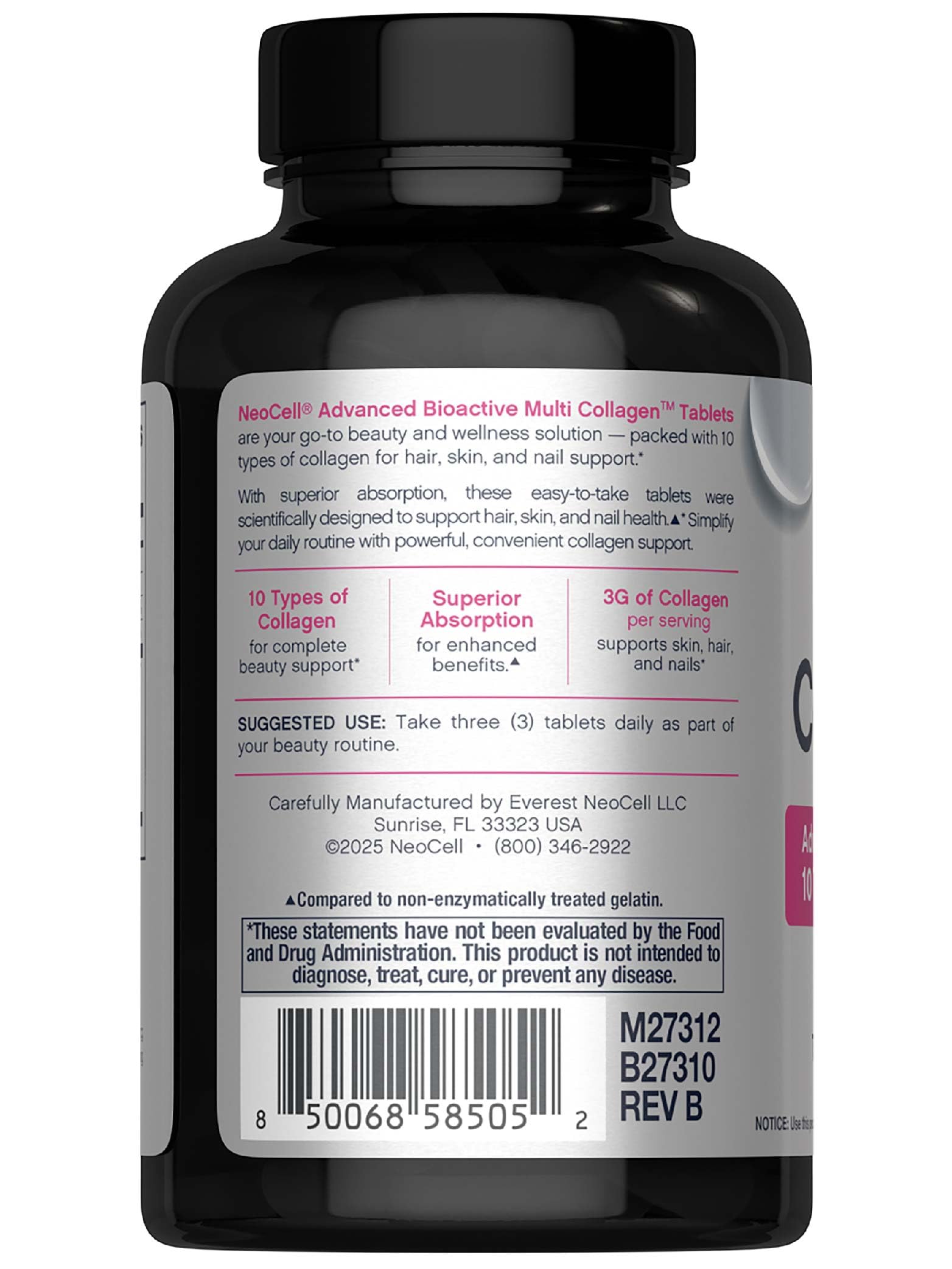 NeoCell Multi Collagen Peptides Pills | 120 Tablets | 10 Types of Collagen
