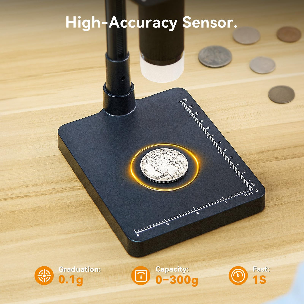 Elikliv EDM4C Coin Microscope with Scale 4 3 Weighing - Elikliv Official Imagery - 4