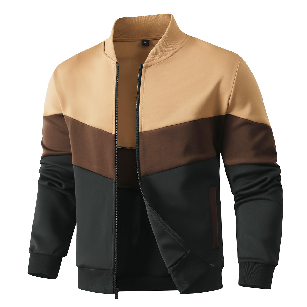 Mens Lightweight Jacket Casual Bomber Jacket Color Block - HYPESTFIT Official Imagery - 2