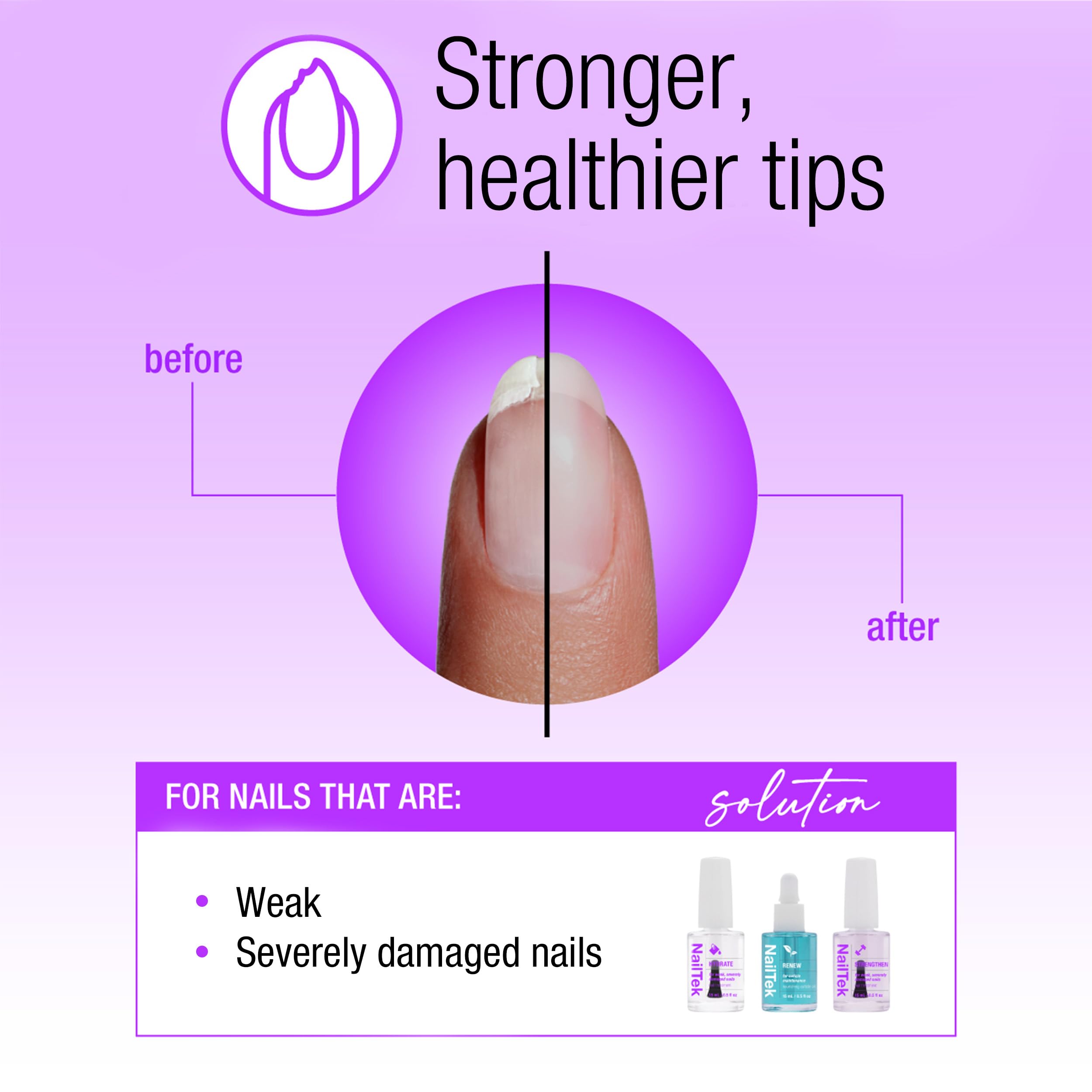 Nail Tek Formula 4 Xtra Nail Strengthener Polish for Damaged Nails, 0.5 oz