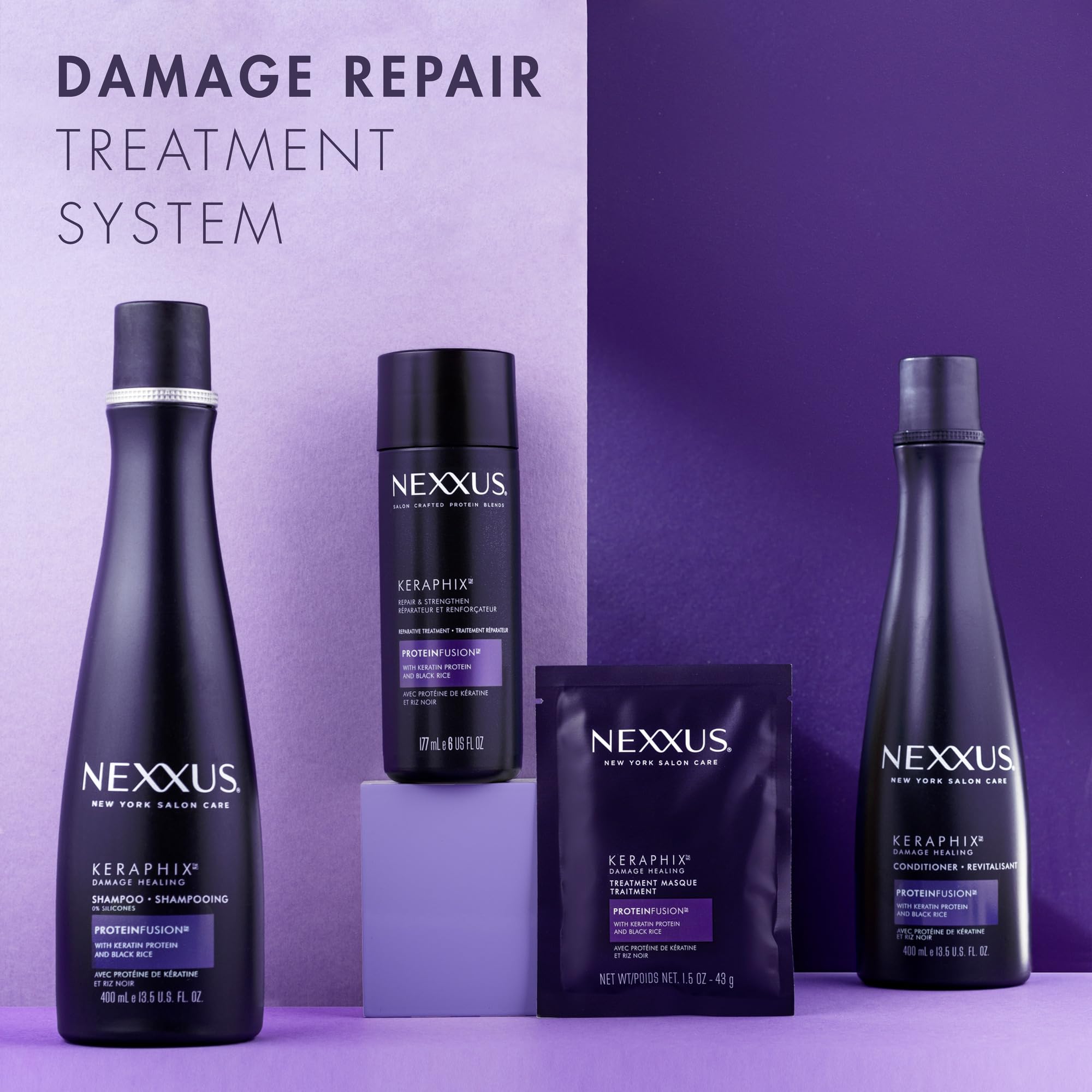 Nexxus Keraphix Pre-Wash Treatment Damage Repair Cream 6 oz
