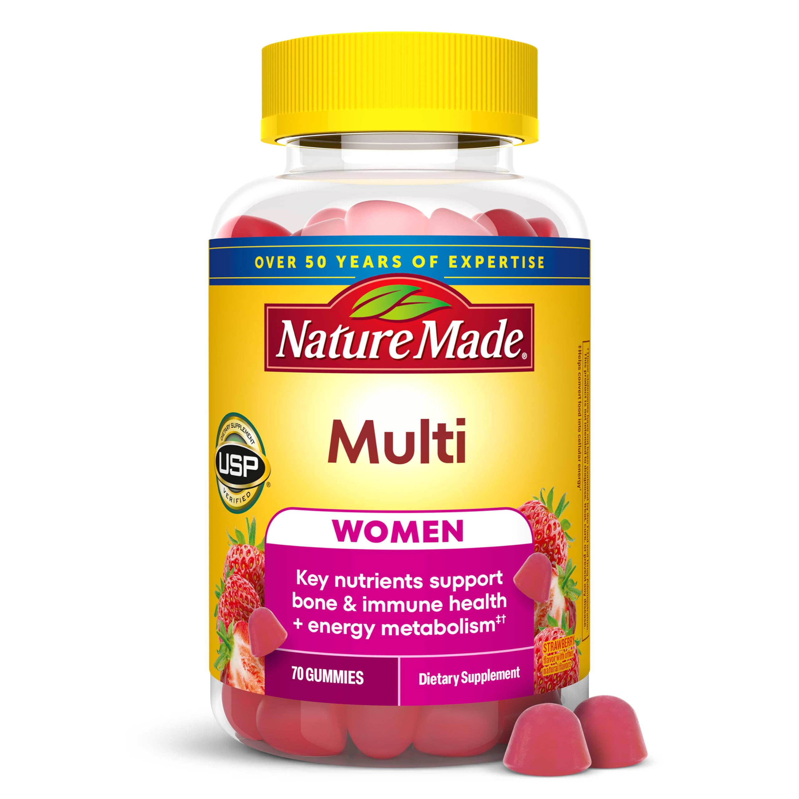 Nature Made Multivitamin for Women, 70 Multi Vitamin Gummies - Product Imagery