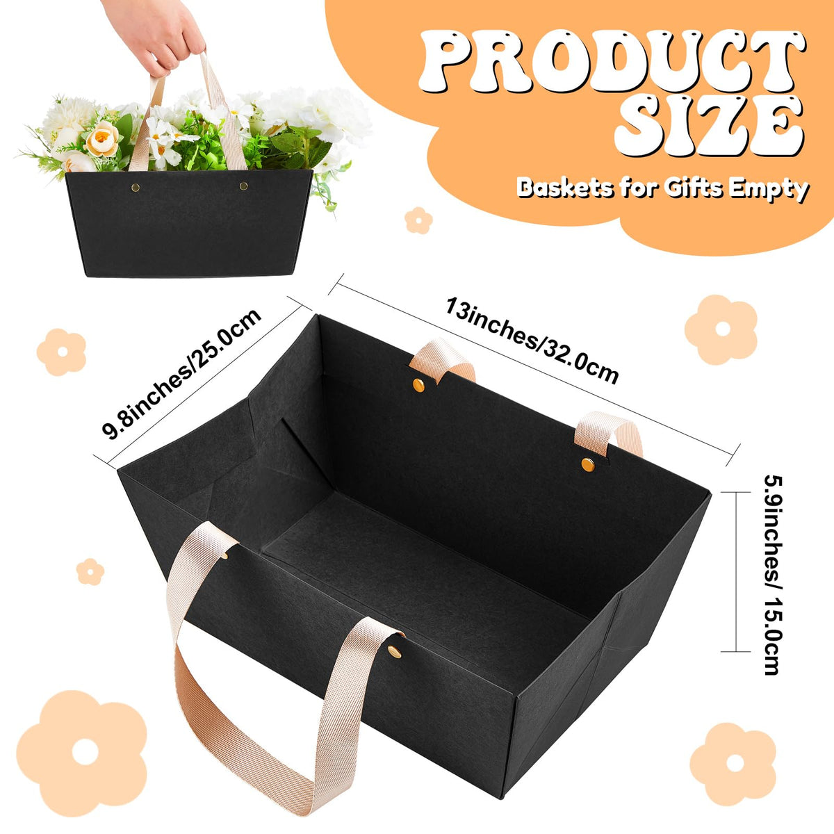 30 Pcs Basket for Gift Empty DIY Bulk Basket with Handles - Tuanse Official Imagery - 3
