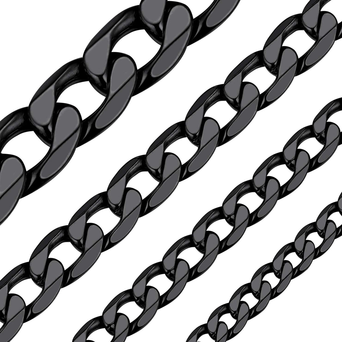 ChainsHouse Stainless Steel Cuban Link Chain Necklace for Mens Jewelry – full view